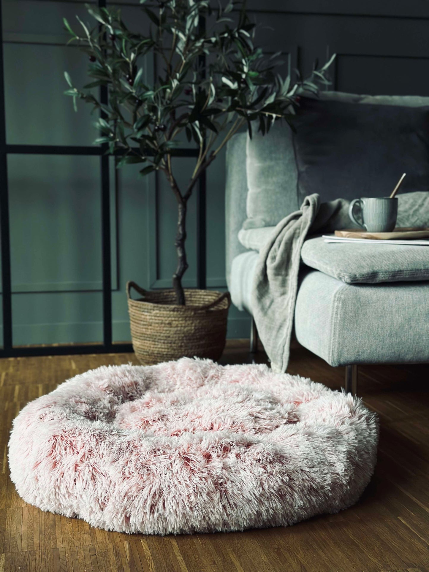 Hundekurv Fluffy - Dia 60 cm Rosa