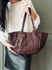 Shopper Aura – Brown leather