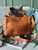 Skuldertaske Vintage Cognac