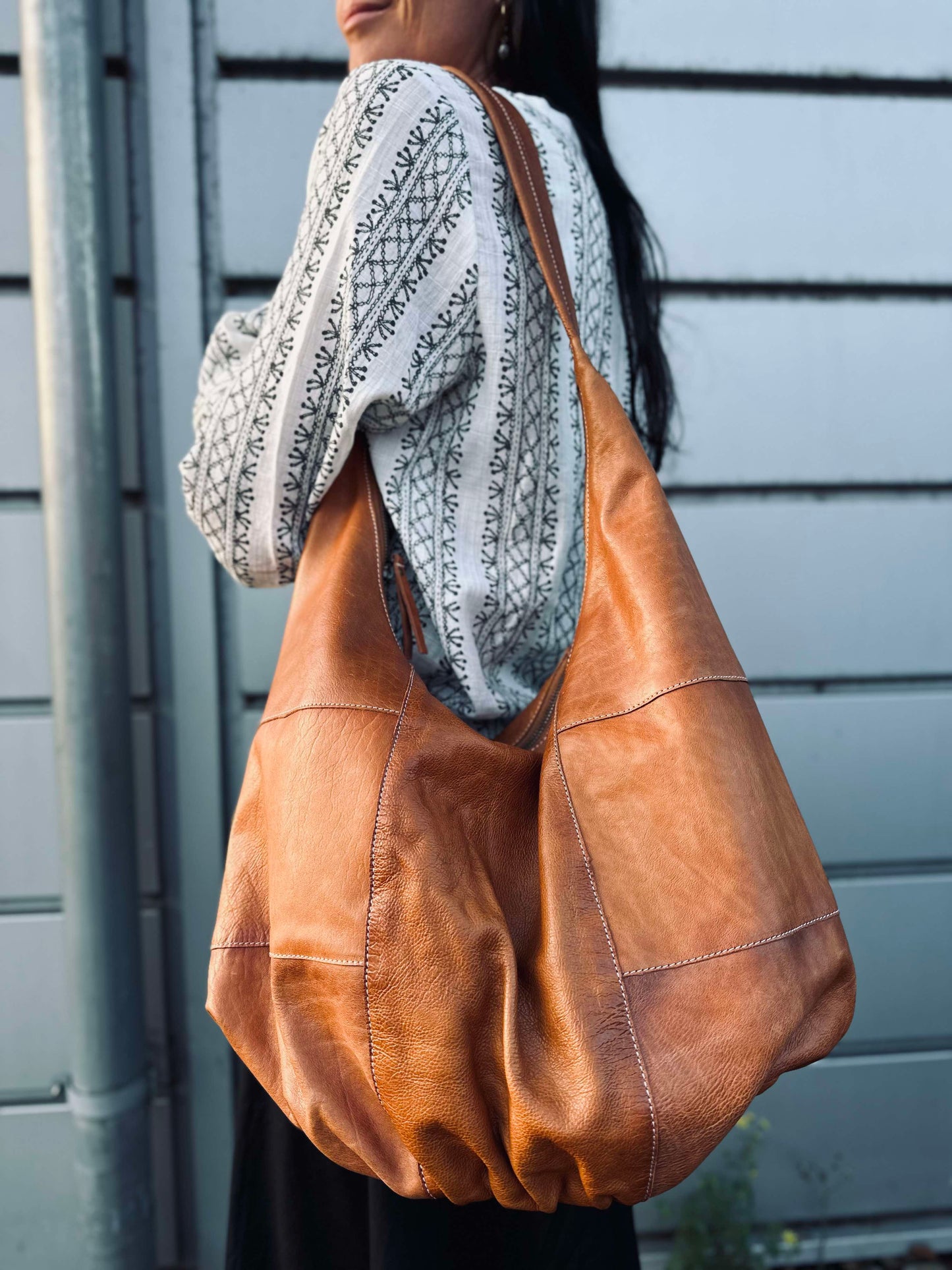 Skuldertaske Big cognac