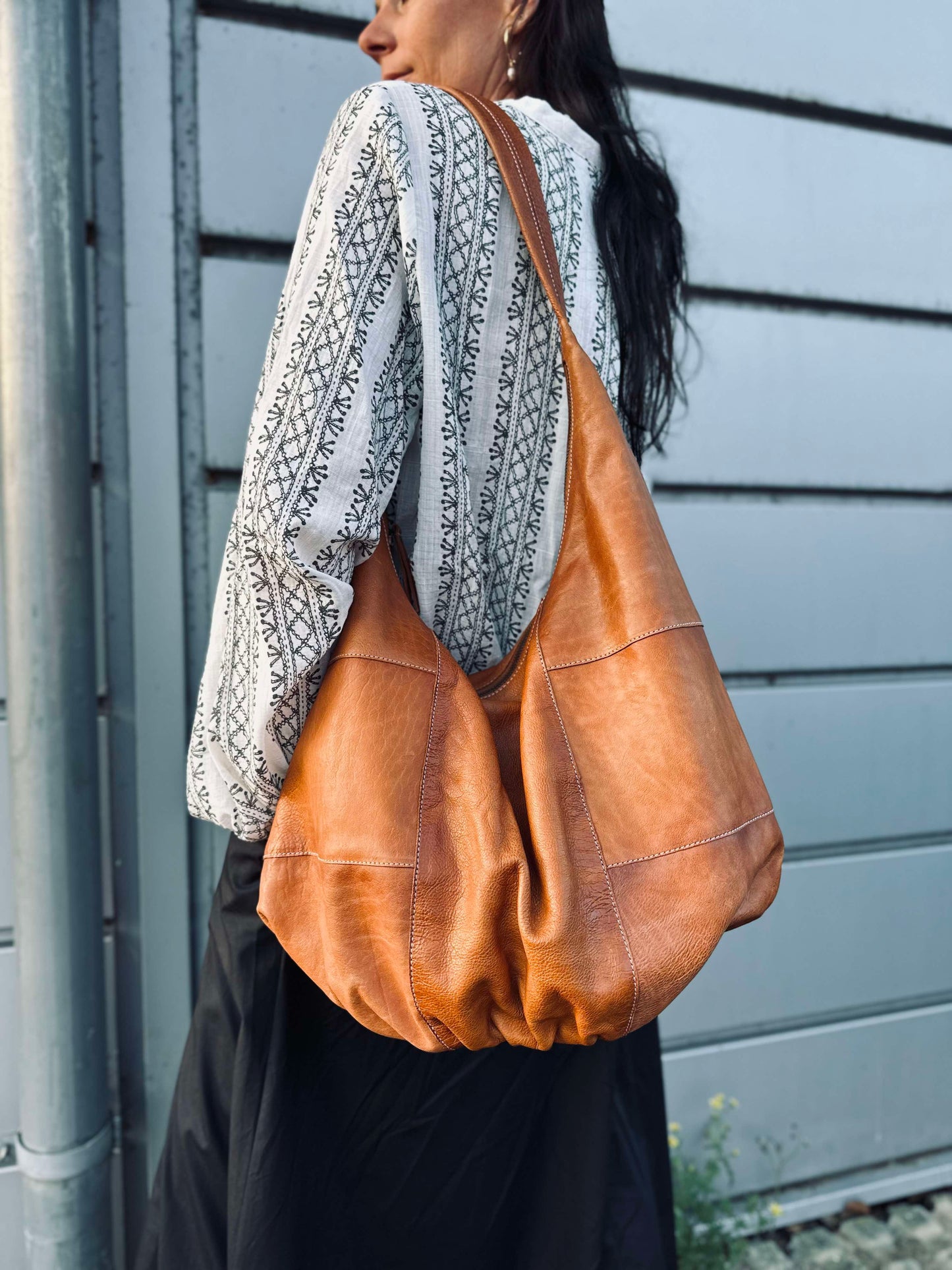 Skuldertaske Big cognac