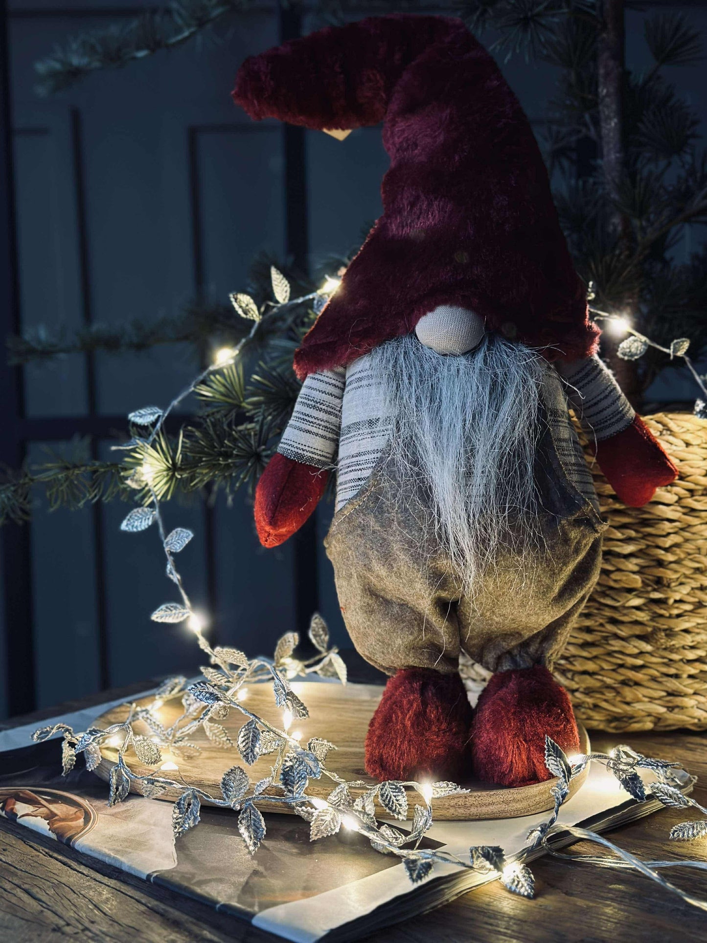 Lyskæde med blade - Silver