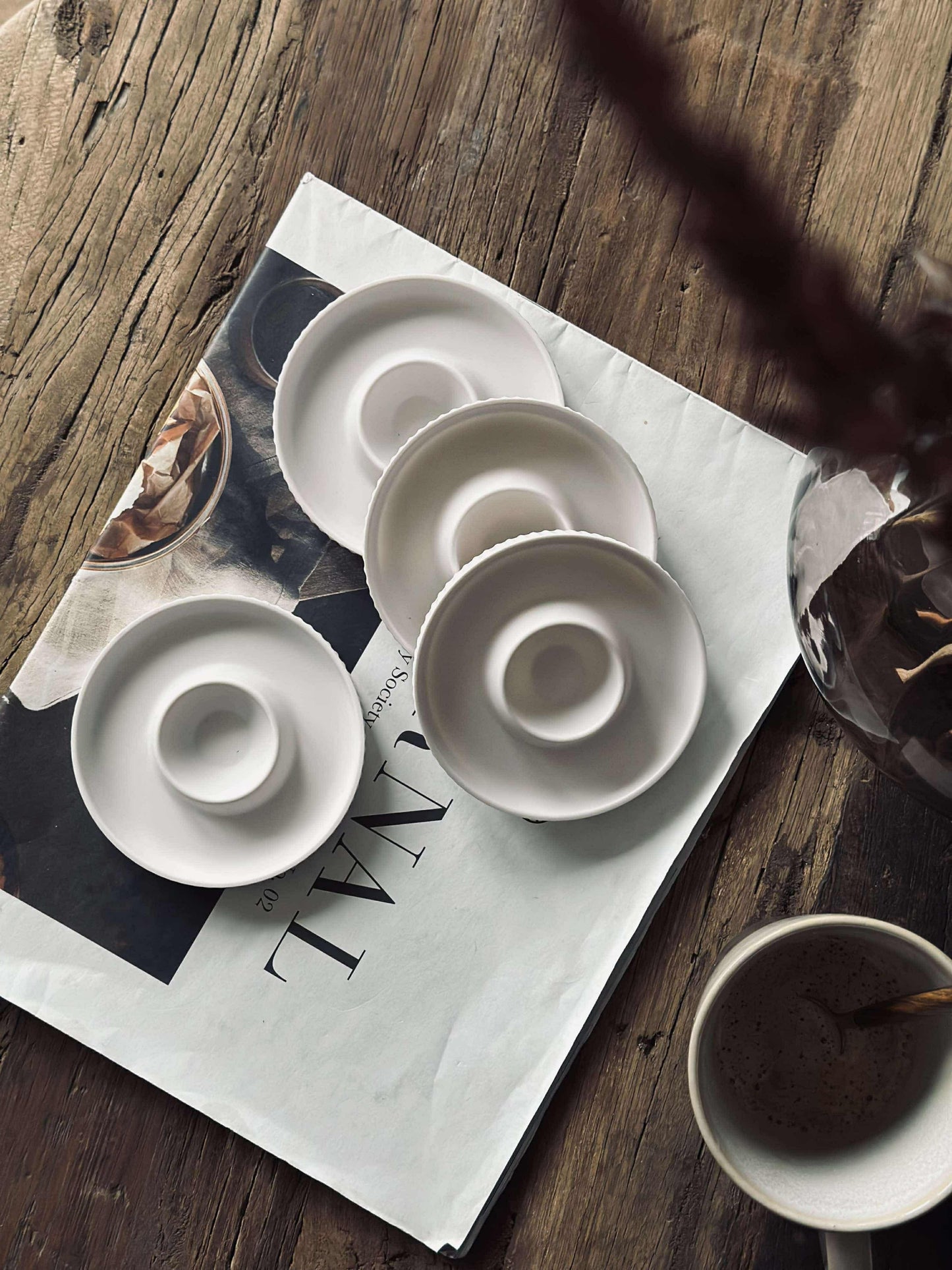 Æggebægre Melamin Hvid - 4 stk.