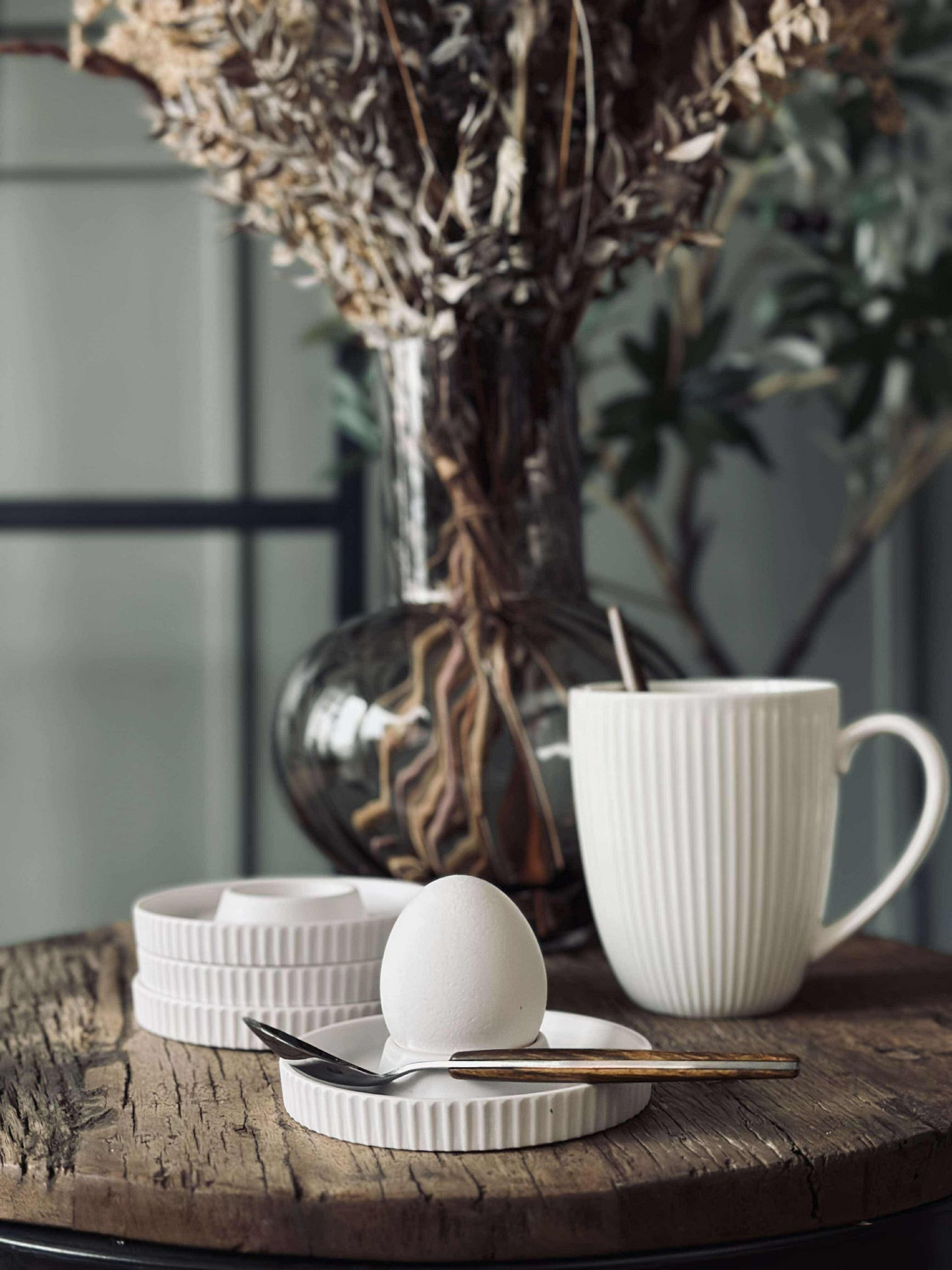 Æggebægre Melamin Hvid - 4 stk.