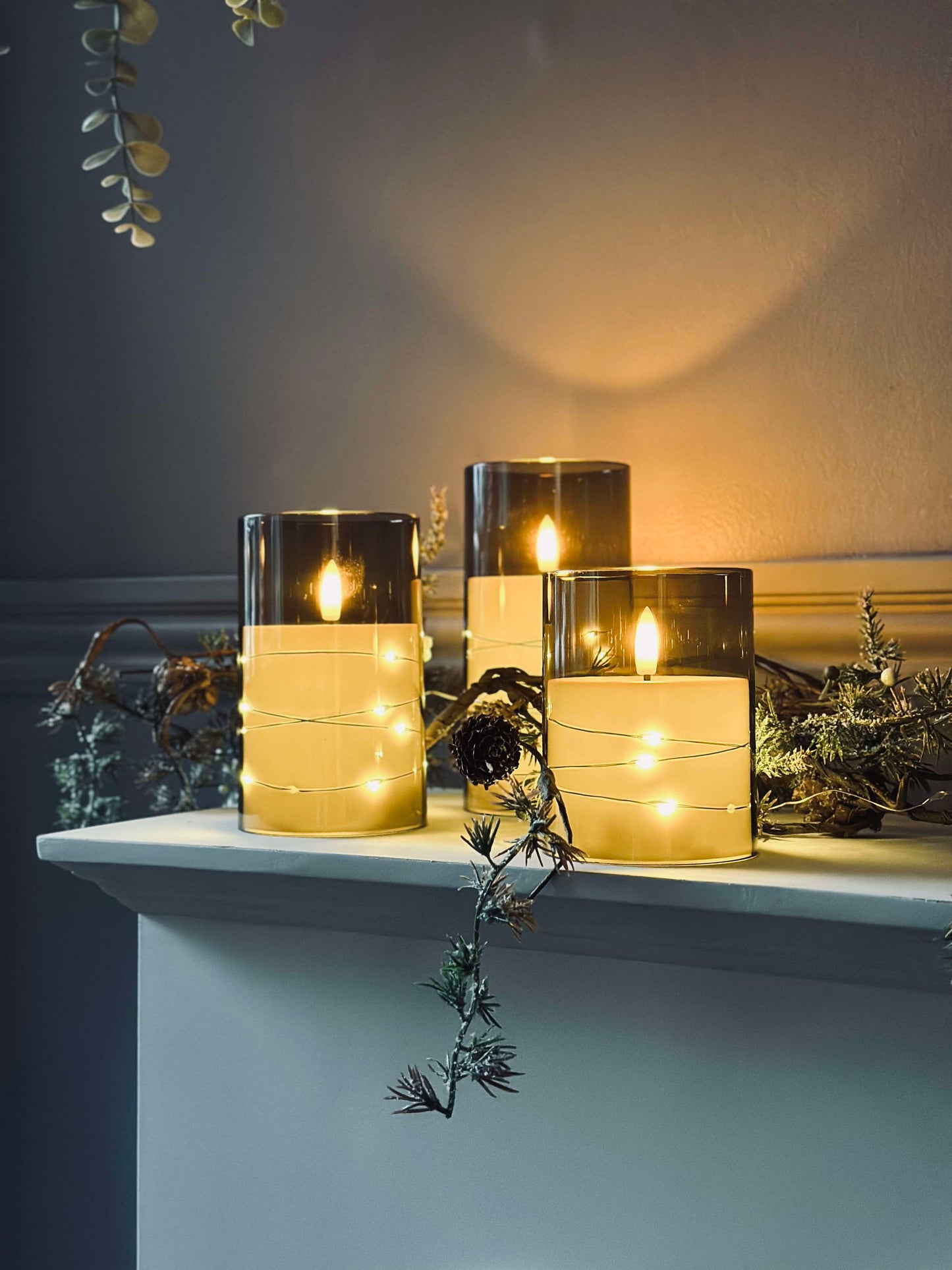 LED Lys ALMA 3 stk m. fjernbetjening
