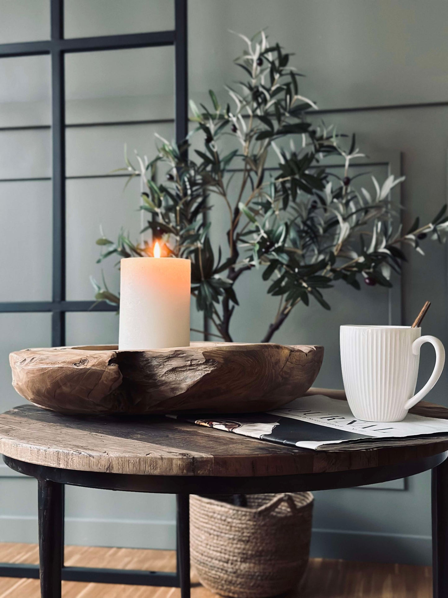 Skål af teakrod – Large