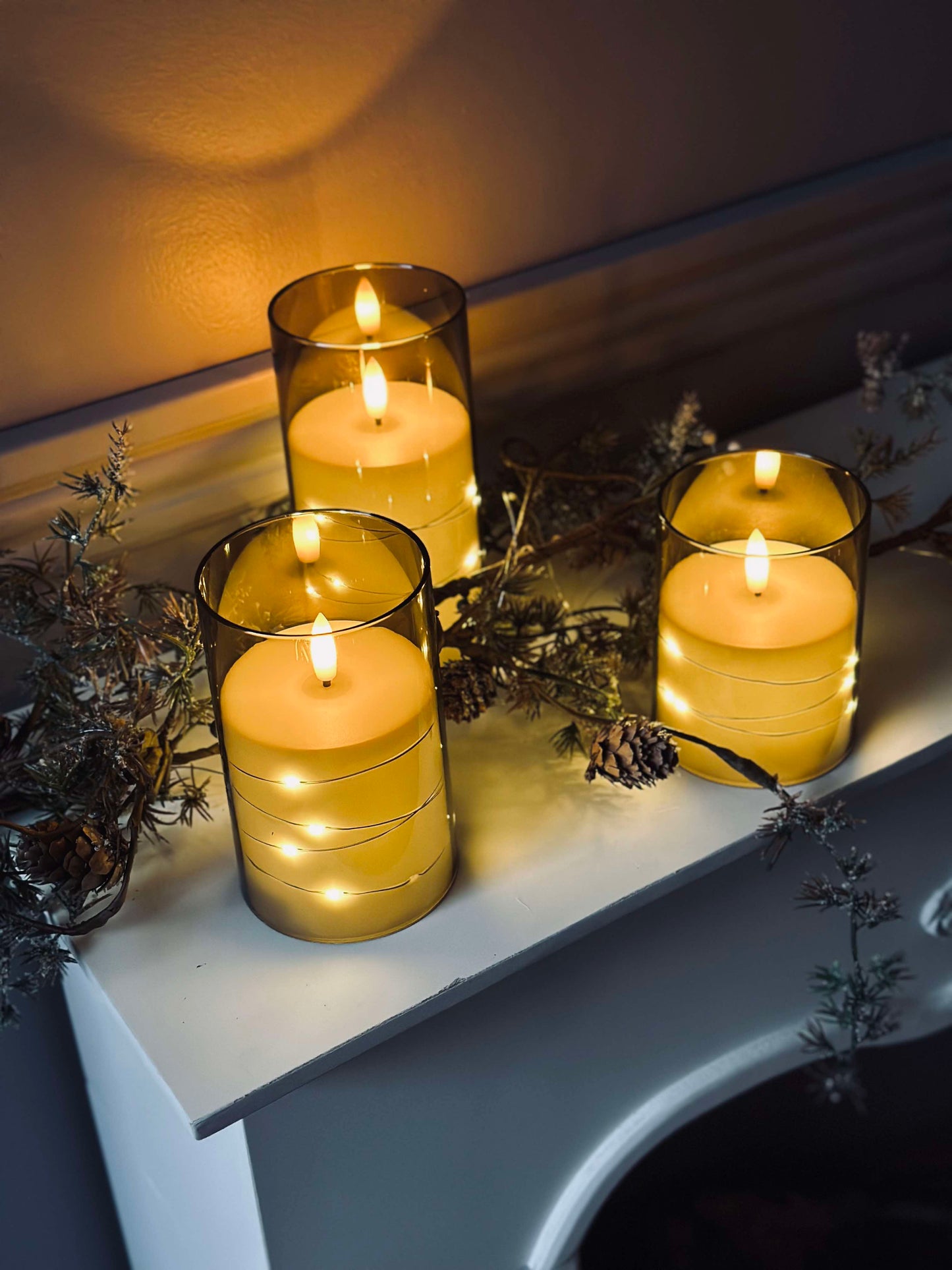 LED Lys ALMA 3 stk m. fjernbetjening