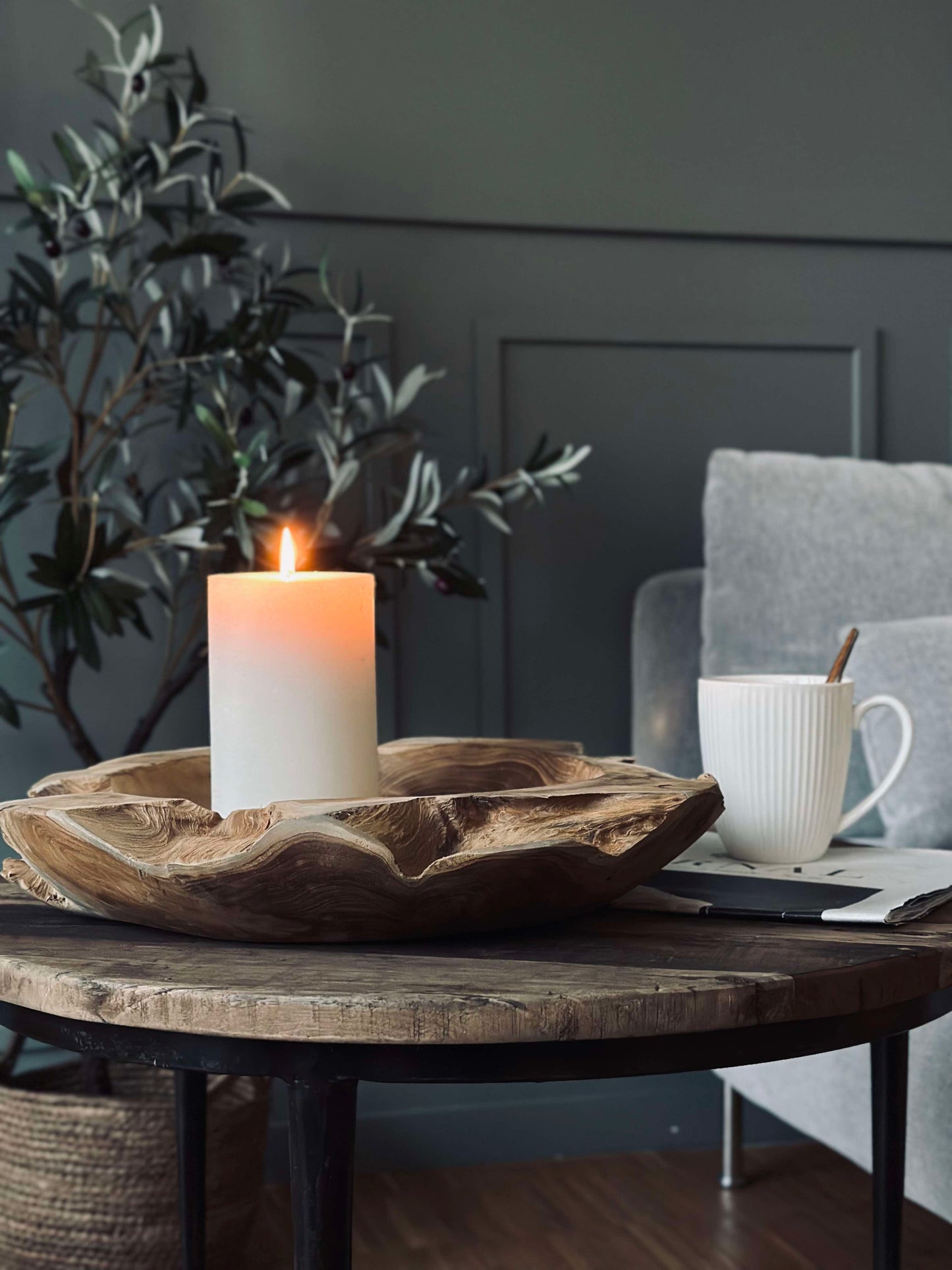 Skål af teakrod – Large