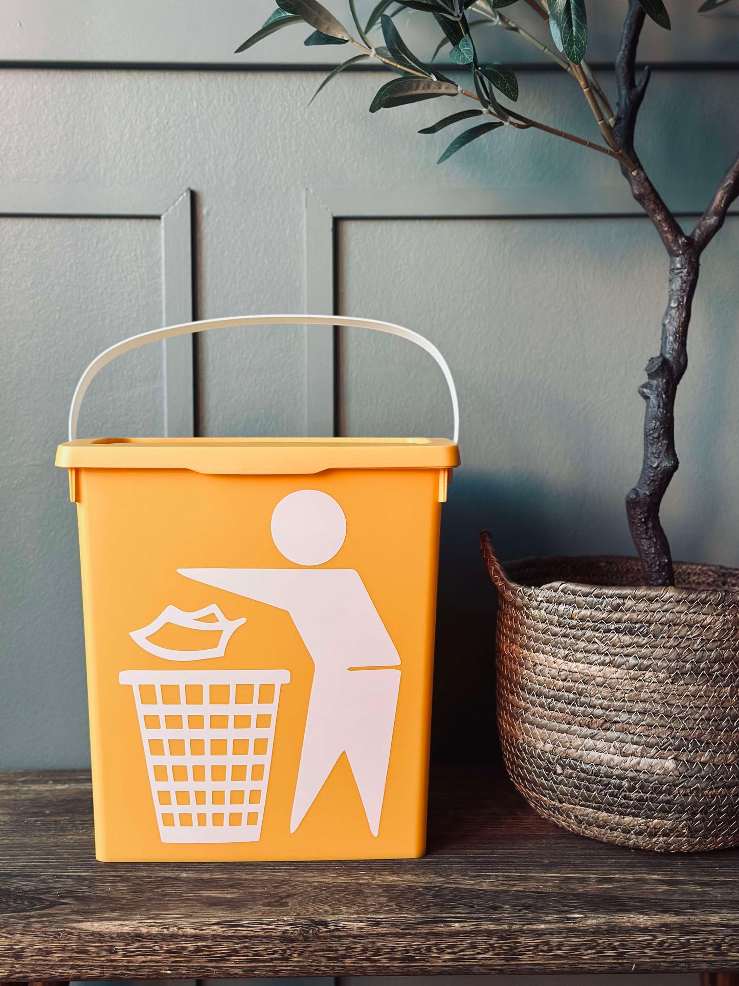 BIO Spand med låg 12 liter - GUL