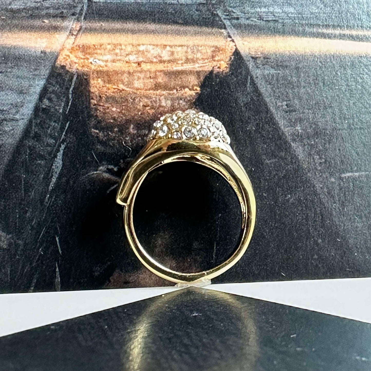 Ring CINDY krystal - Forgyldt