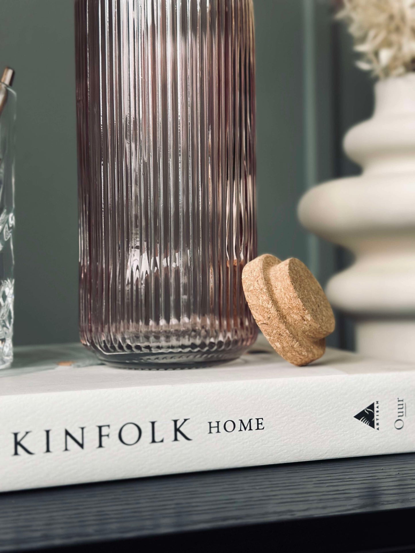 Vandflaske med korkprop – Rose 1 ltr.