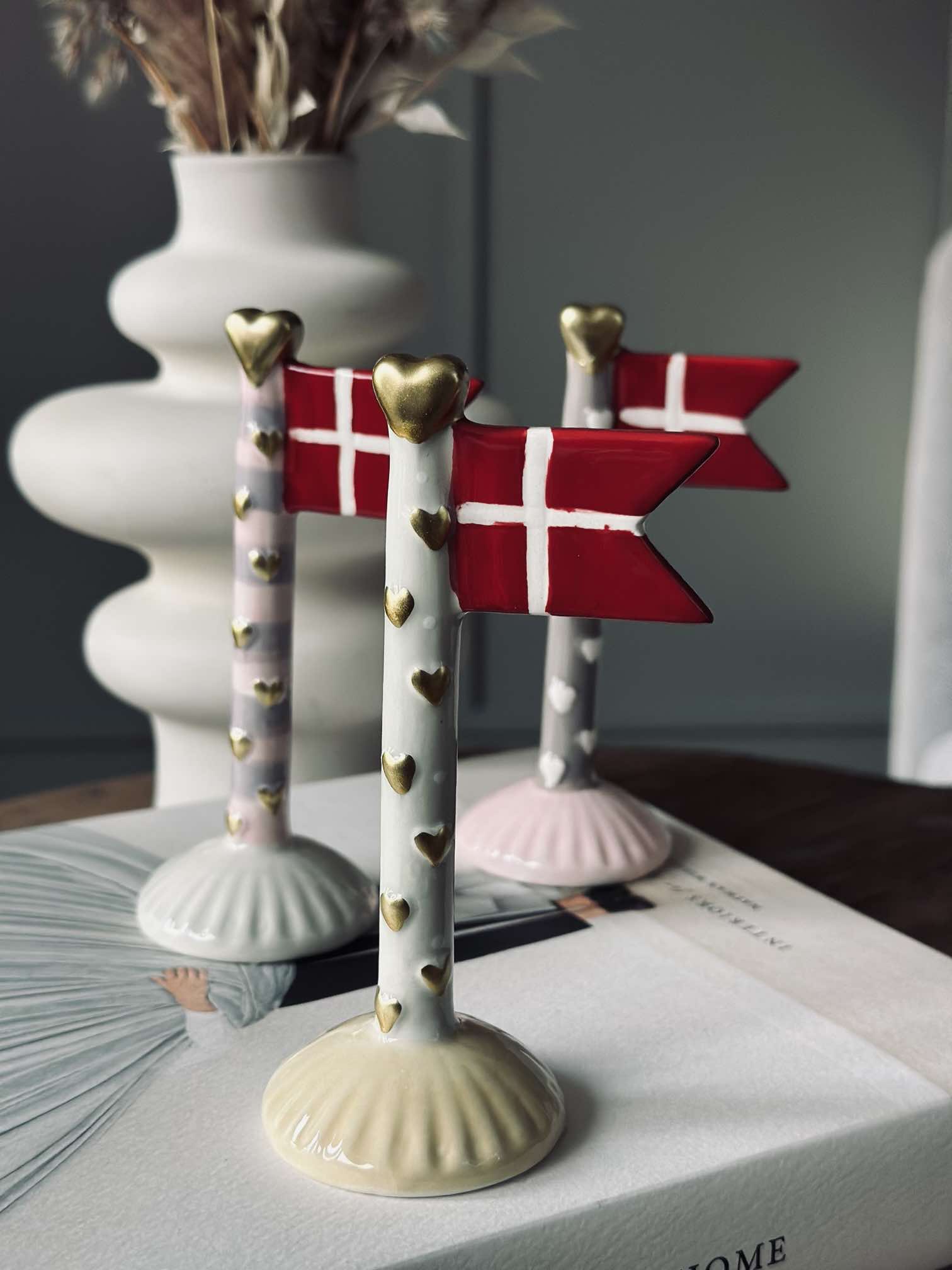 Flag Keramik Hjerte Mix VIAMAJA Flag Keramik Hjerte Mix VIAMAJA