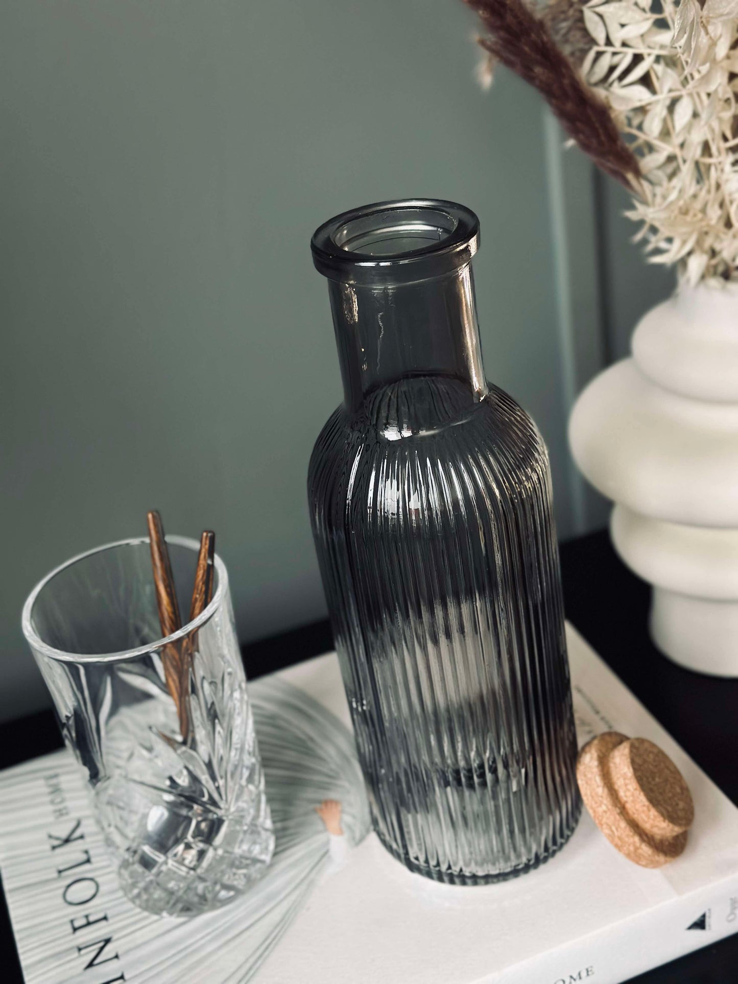 Vandflaske med korkprop – Stone 1 ltr.