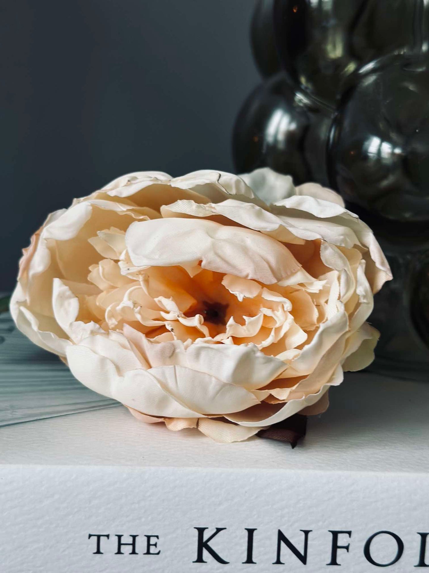 Blomst silk Pæon Creme