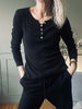 Basis bluse med knapper – ´Black