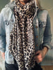 Tørklæde Leopard med guld detalje - Camel