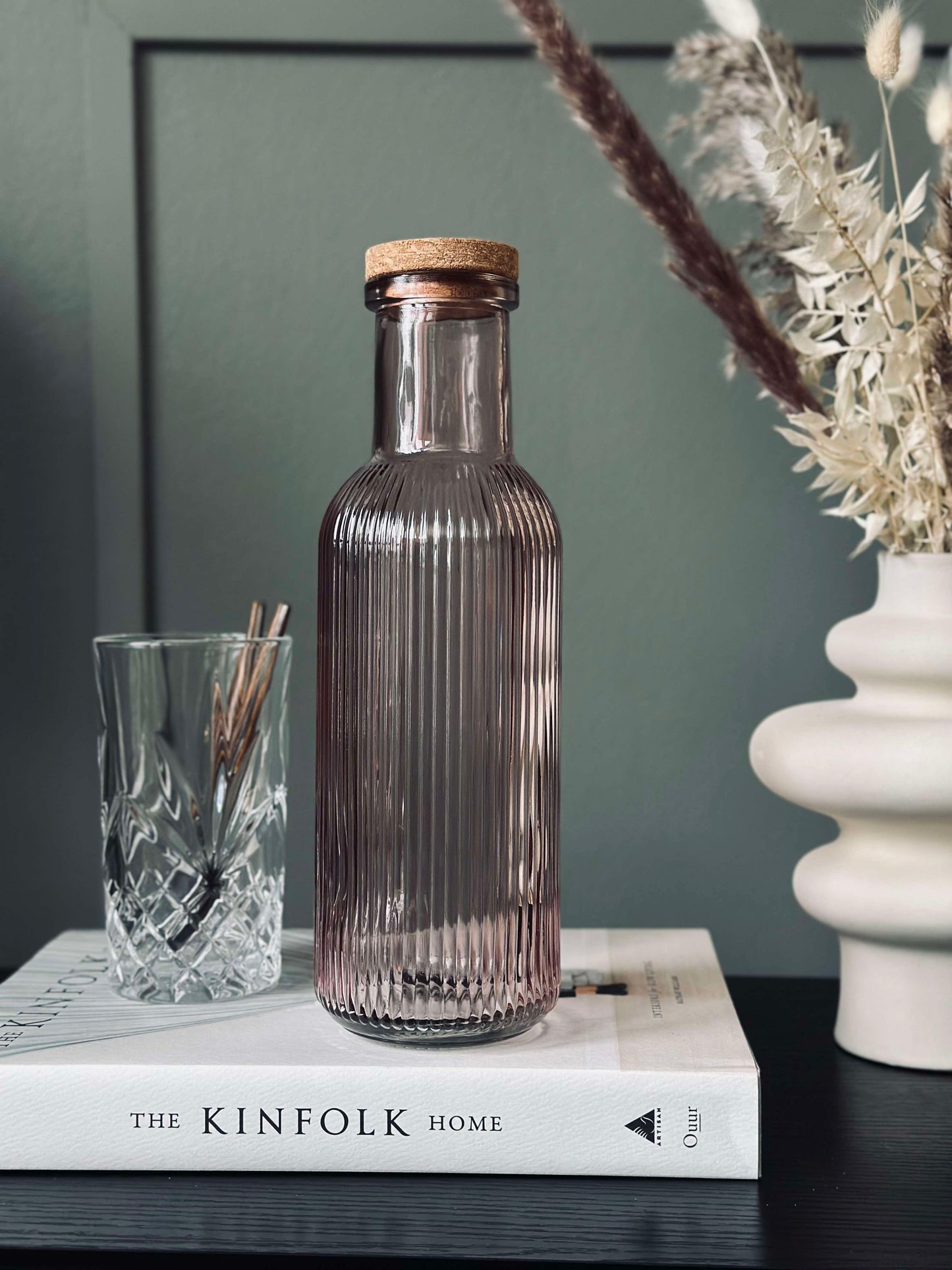 Vandflaske med korkprop – Rose 1 ltr.