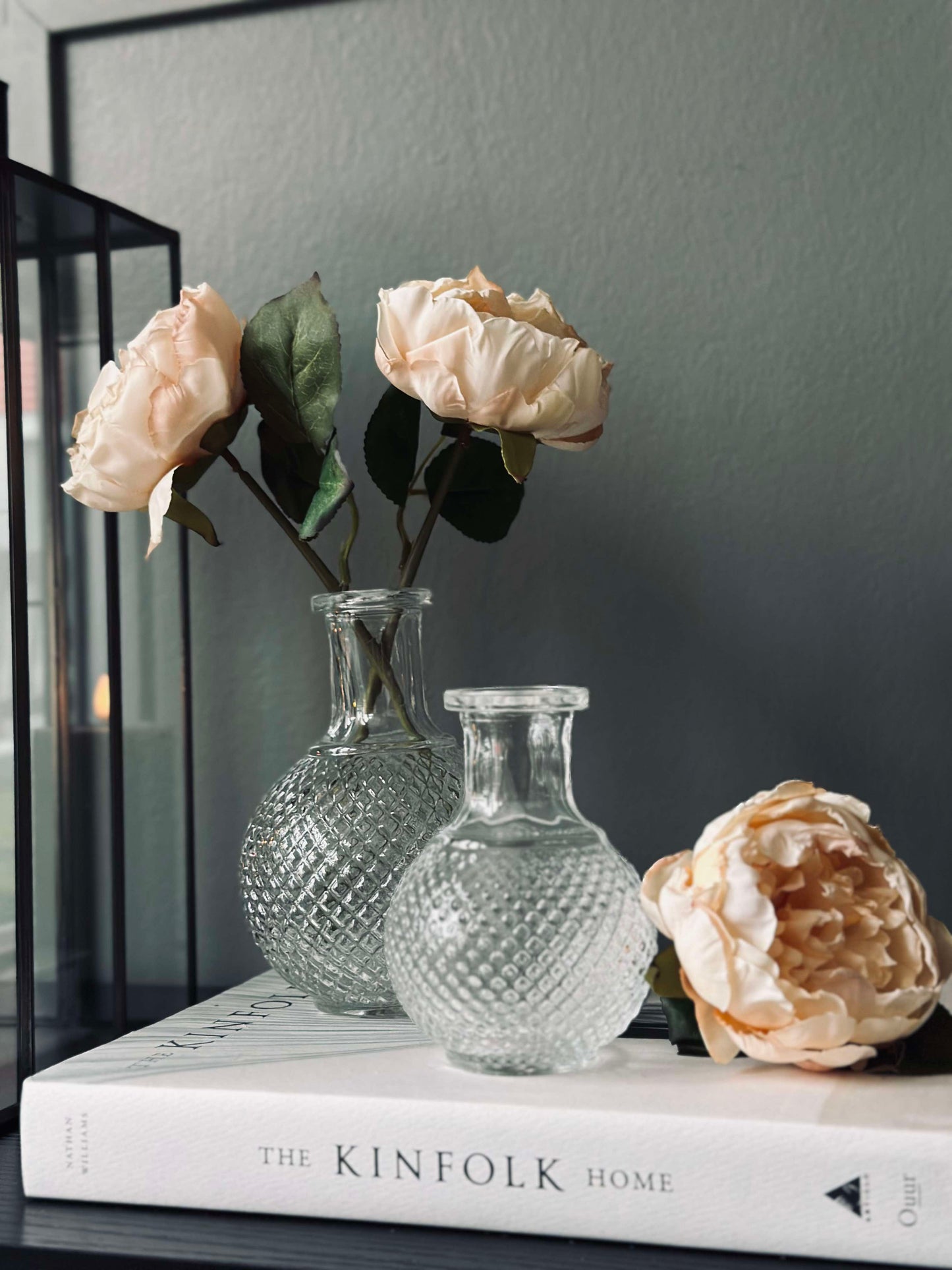 Blomst silk Pæon Creme