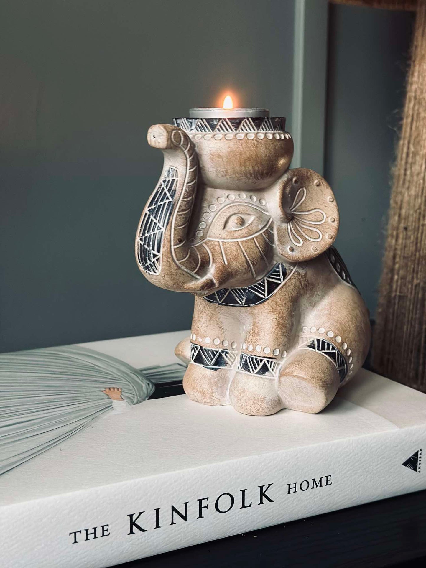 Fyrfadsstage Elefant