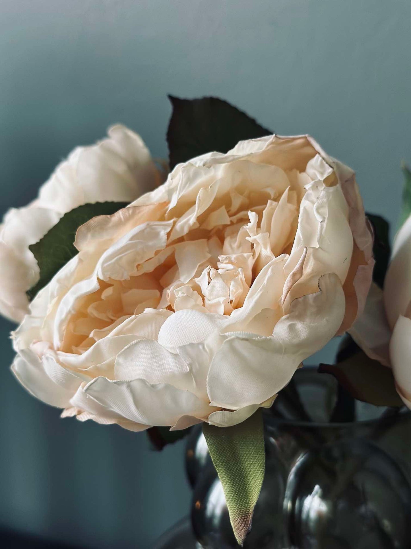 Blomst silk Pæon Creme