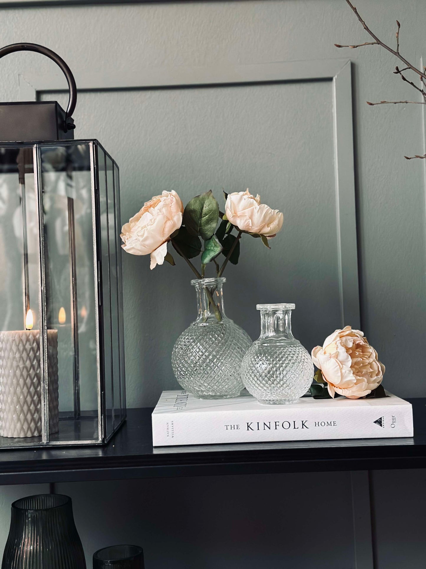 Blomst silk Pæon Creme