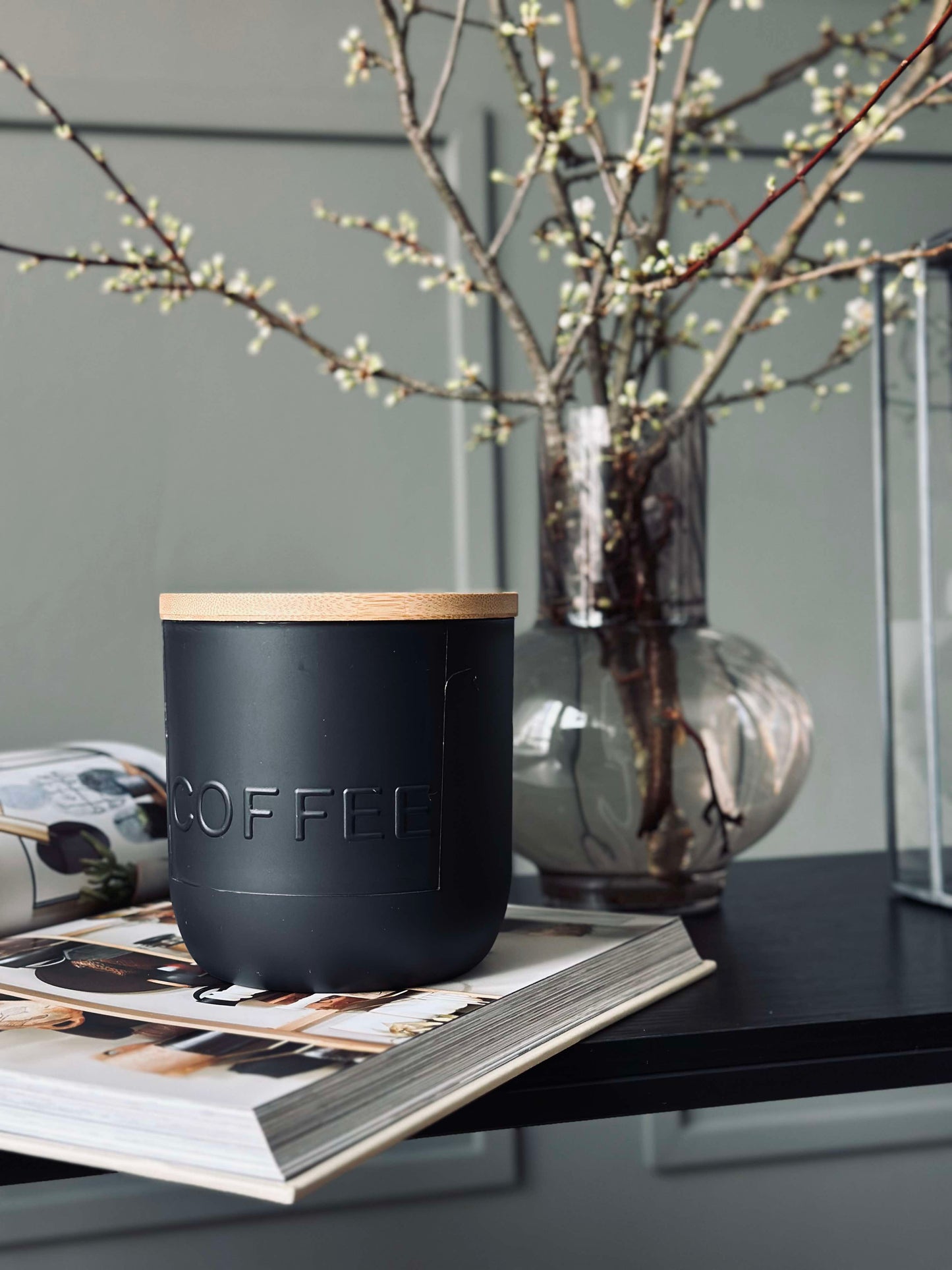 Opbevaringskrukke med låg - COFFEE