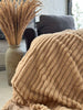 Sengetæppe STRIB - Beige