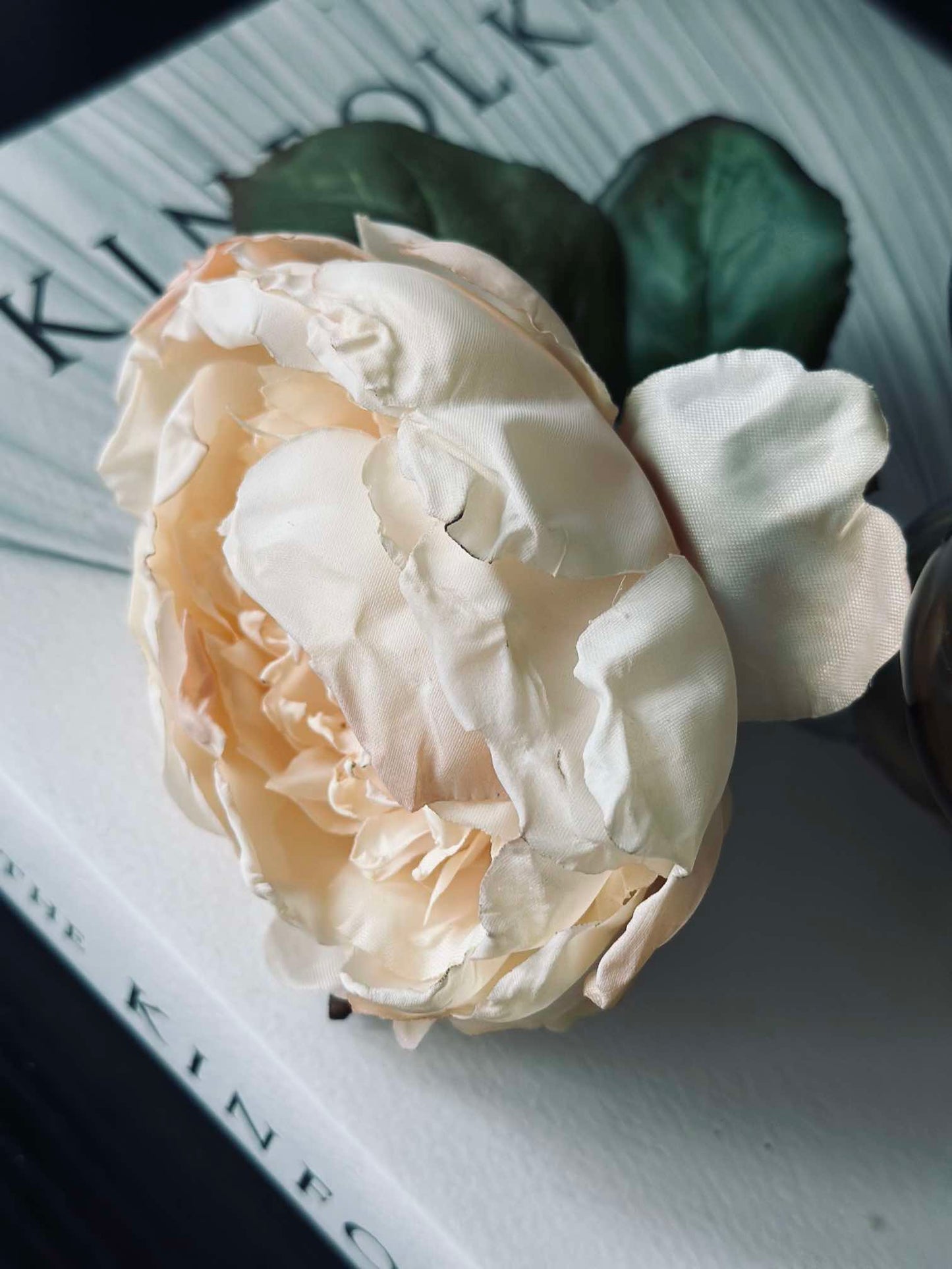 Blomst silk Pæon Creme