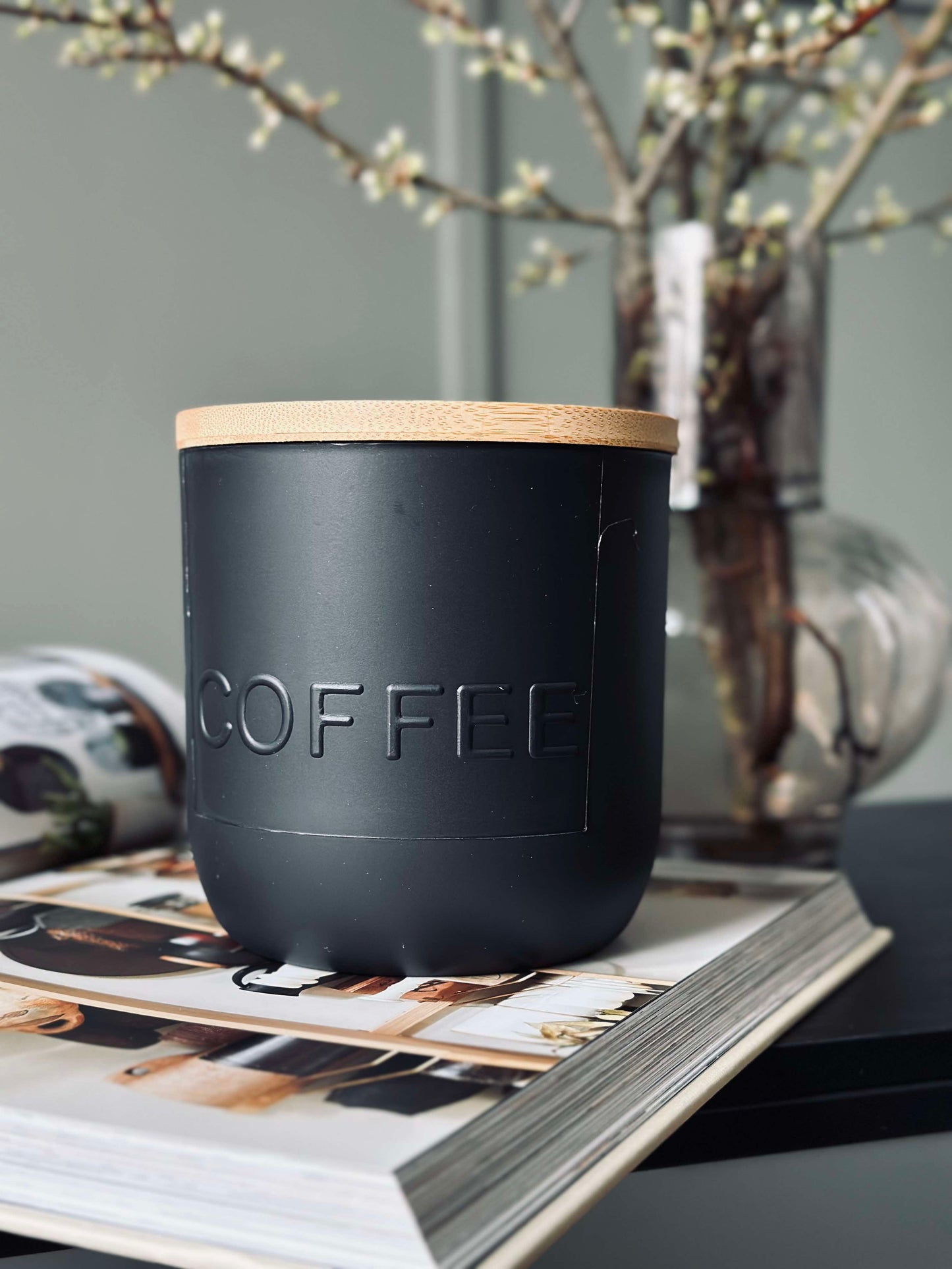 Opbevaringskrukke med låg - COFFEE