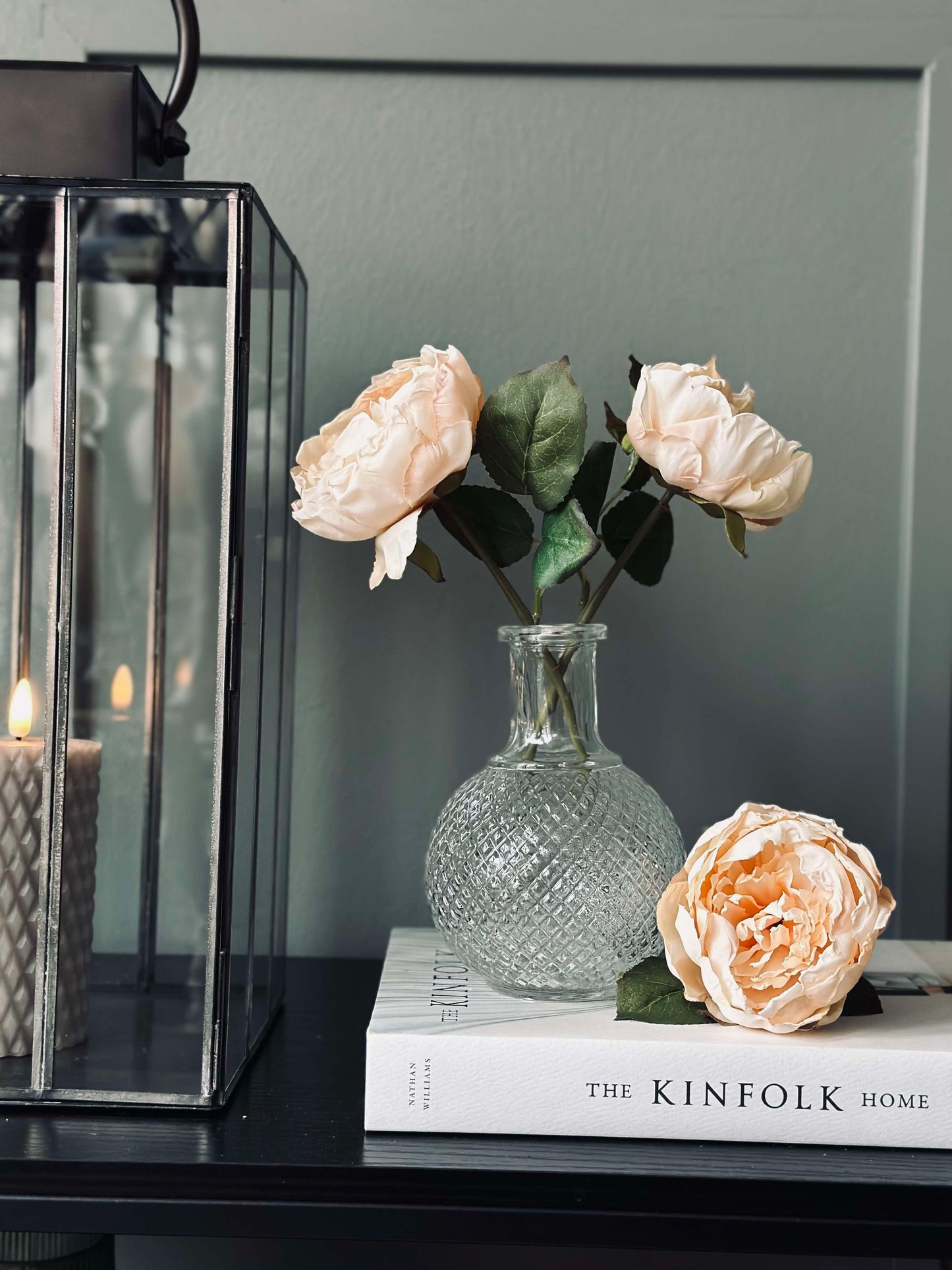 Blomst silk Pæon Creme
