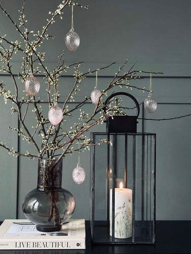 Ophæng Æg i glas - 3 stk. - Rosa