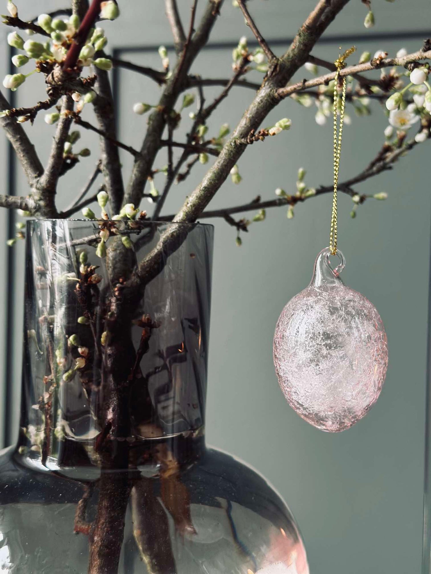 Ophæng Æg i glas - 3 stk. - Rosa