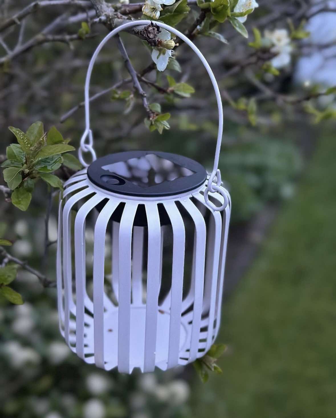 Lanterne VILA m. Solceller – Beige metal