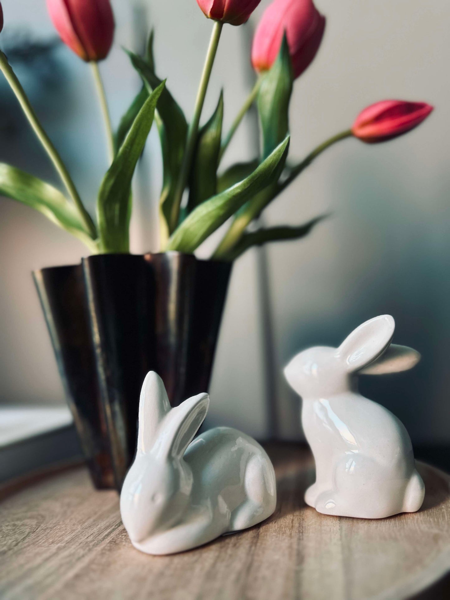 Kanin i hvid porcelæn - Liggende