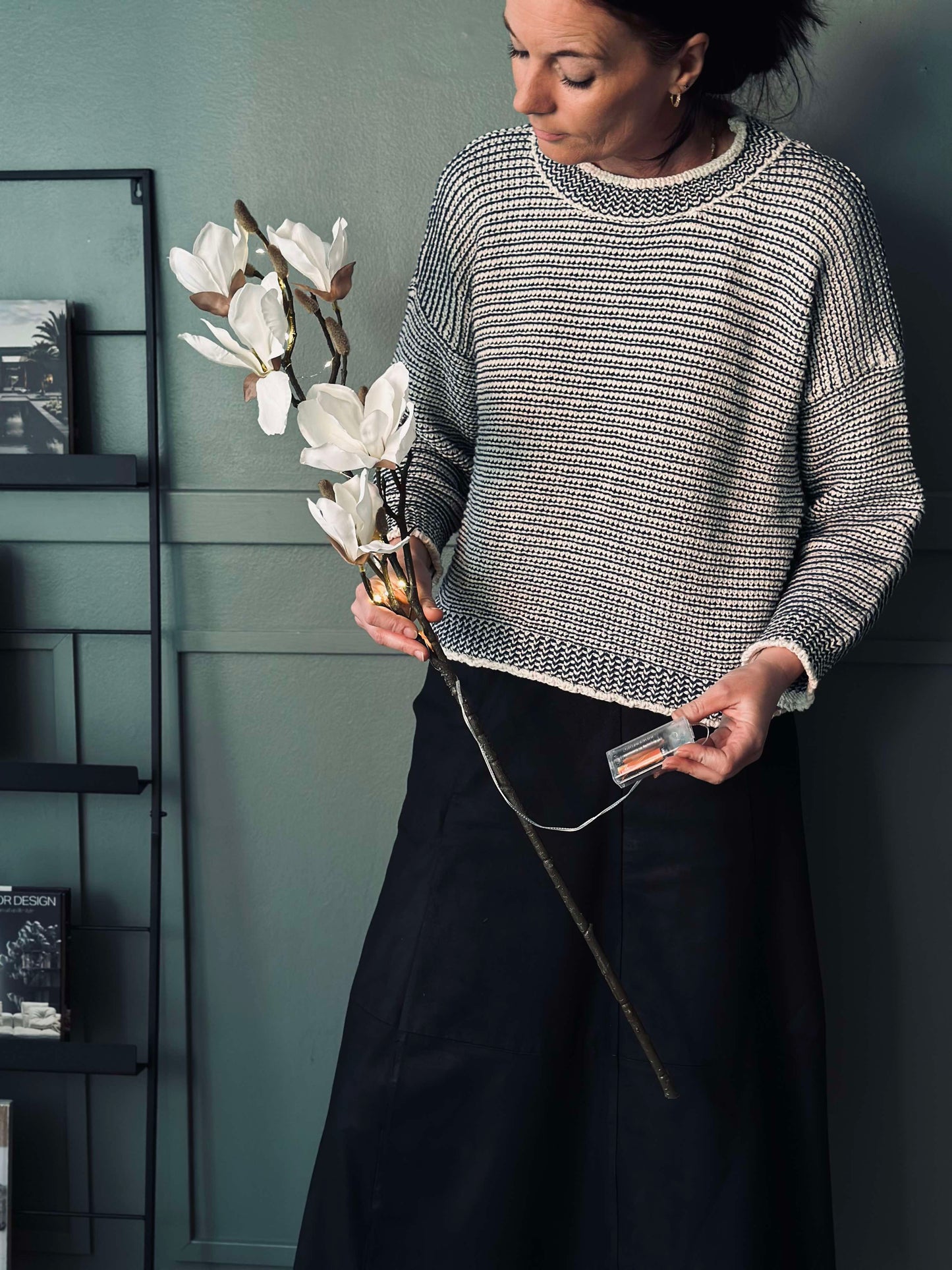 Magnoliagren med lys