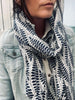 Tørklæde Denim / White