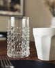 Vandglas klar glas med dots - pakke med 4stk