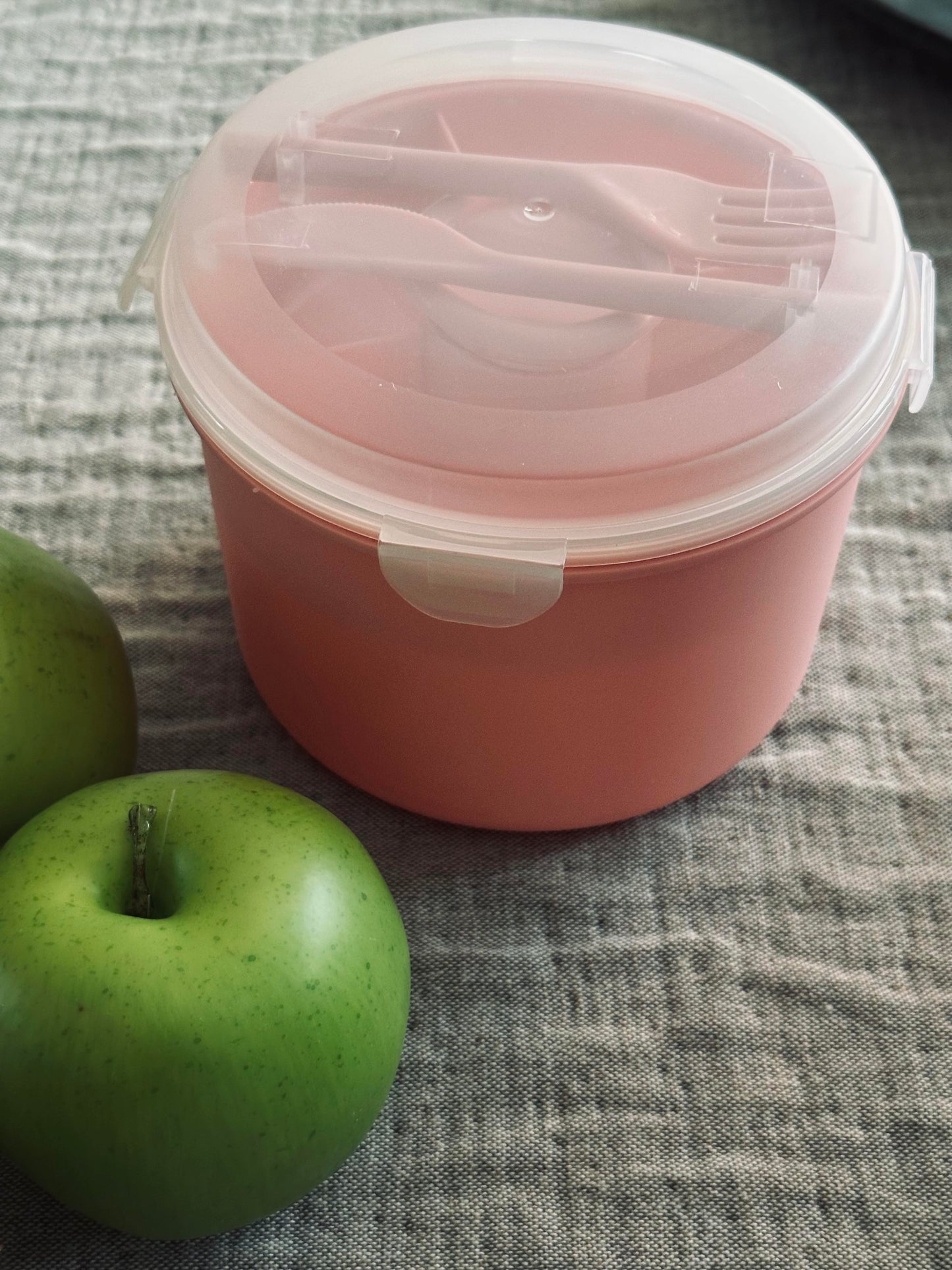 Lunchbox m. dressing kop - Rosa