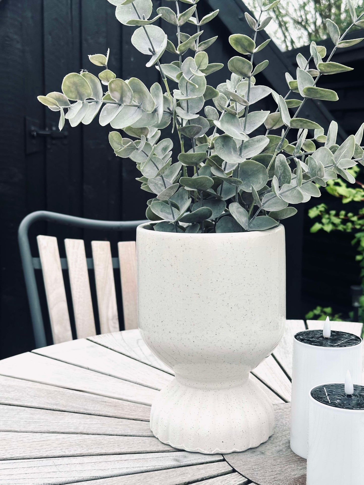 Urtepotte Keramik Creme