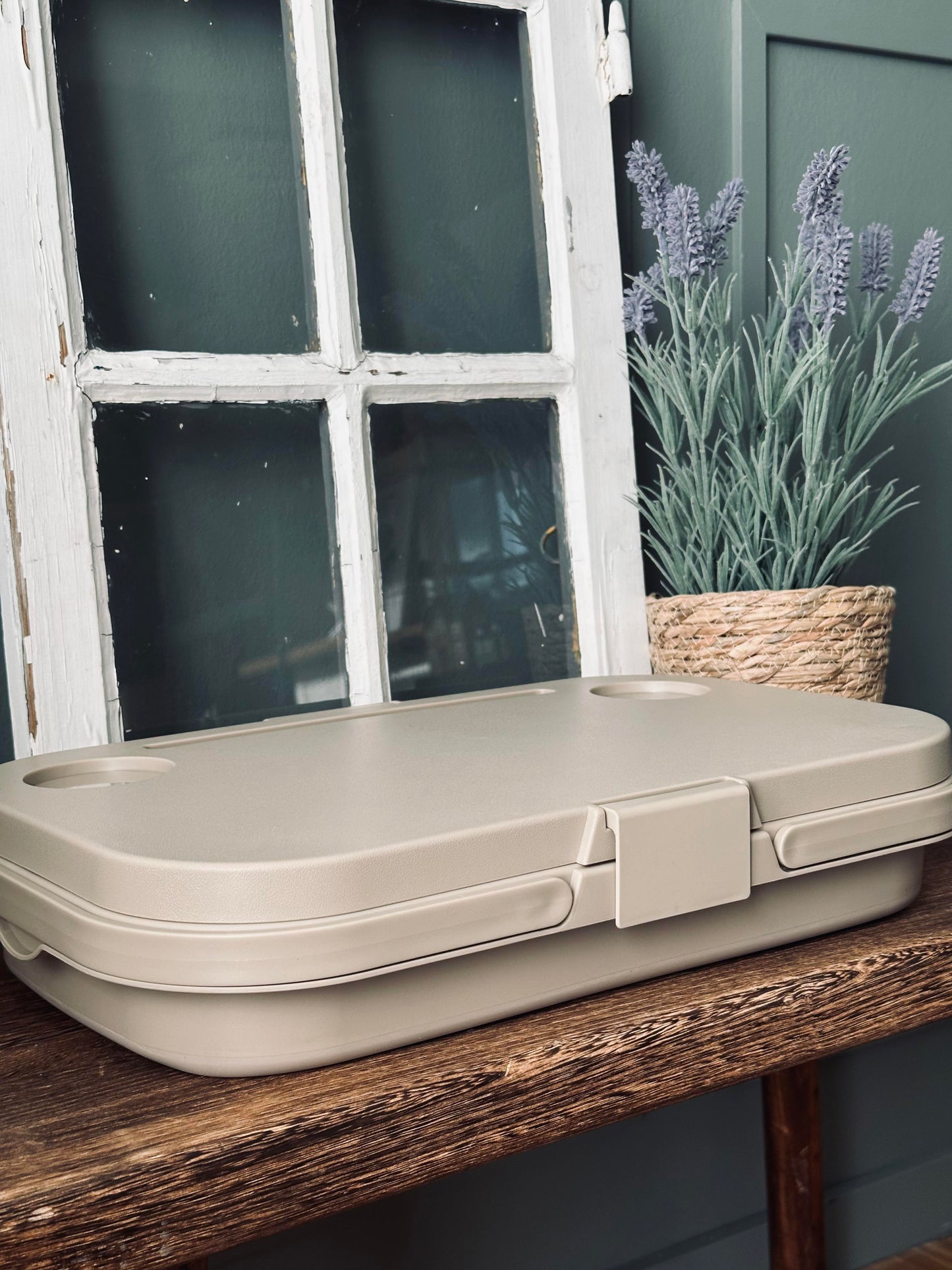 Foldbar Picnickurv m. låg beige