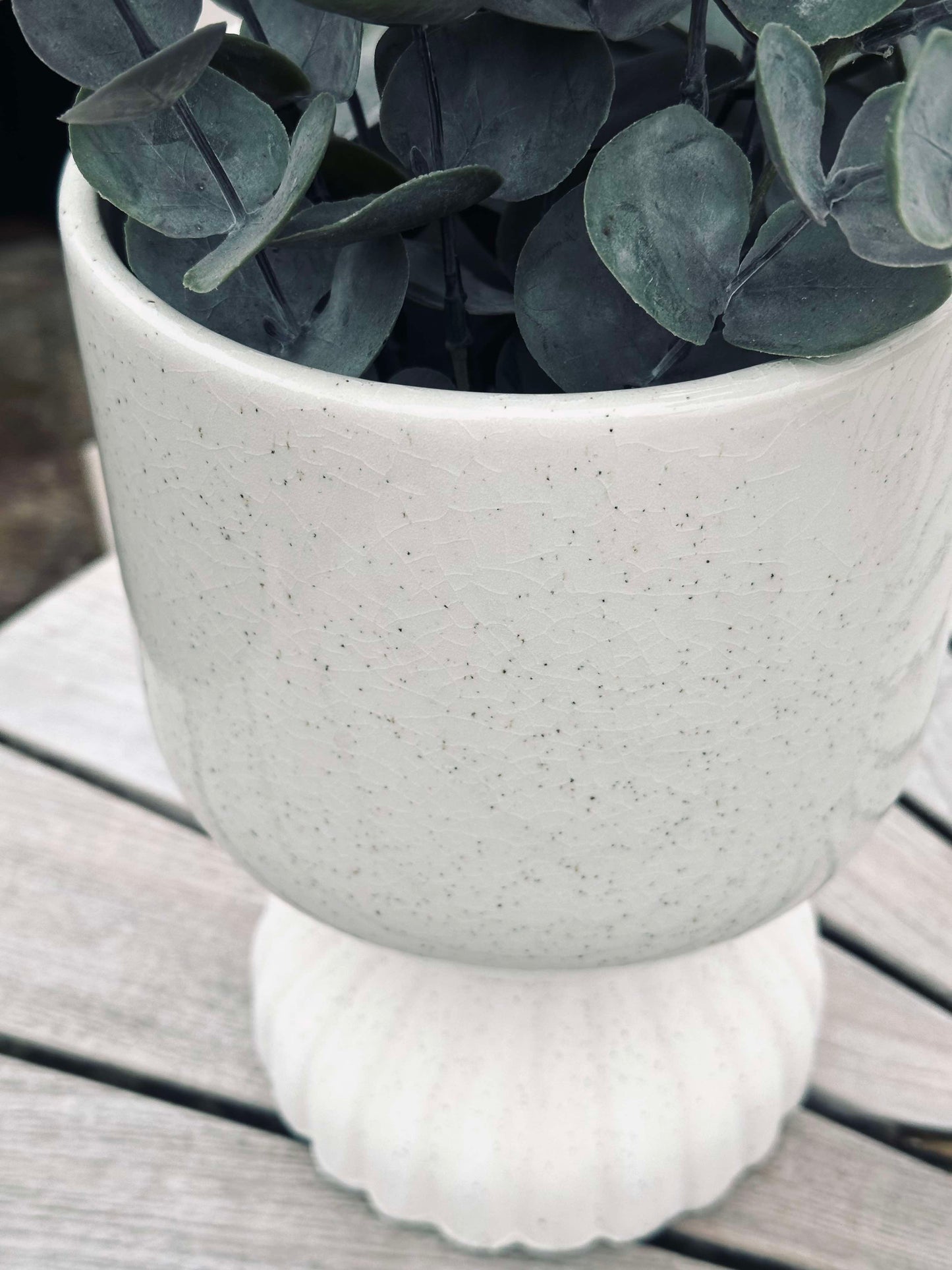 Urtepotte Keramik Creme