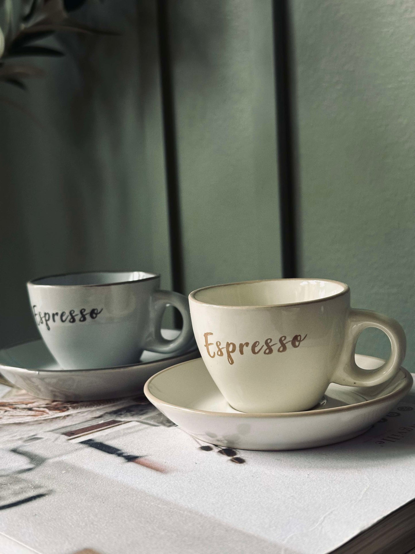 Kop m. underkop Espresso 100 ml. - 4 stk