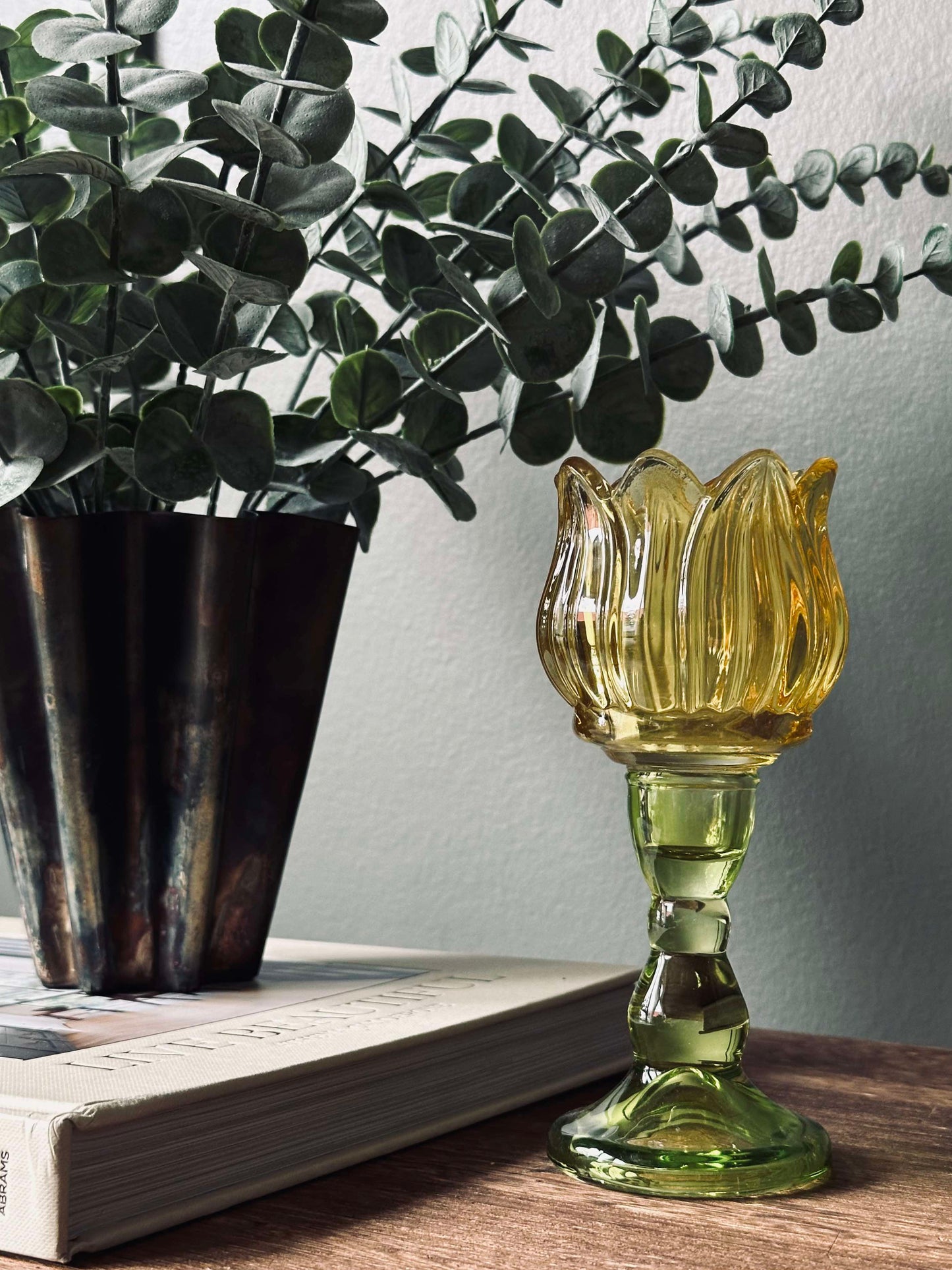 Lysestage til fyrfadslys- Flower