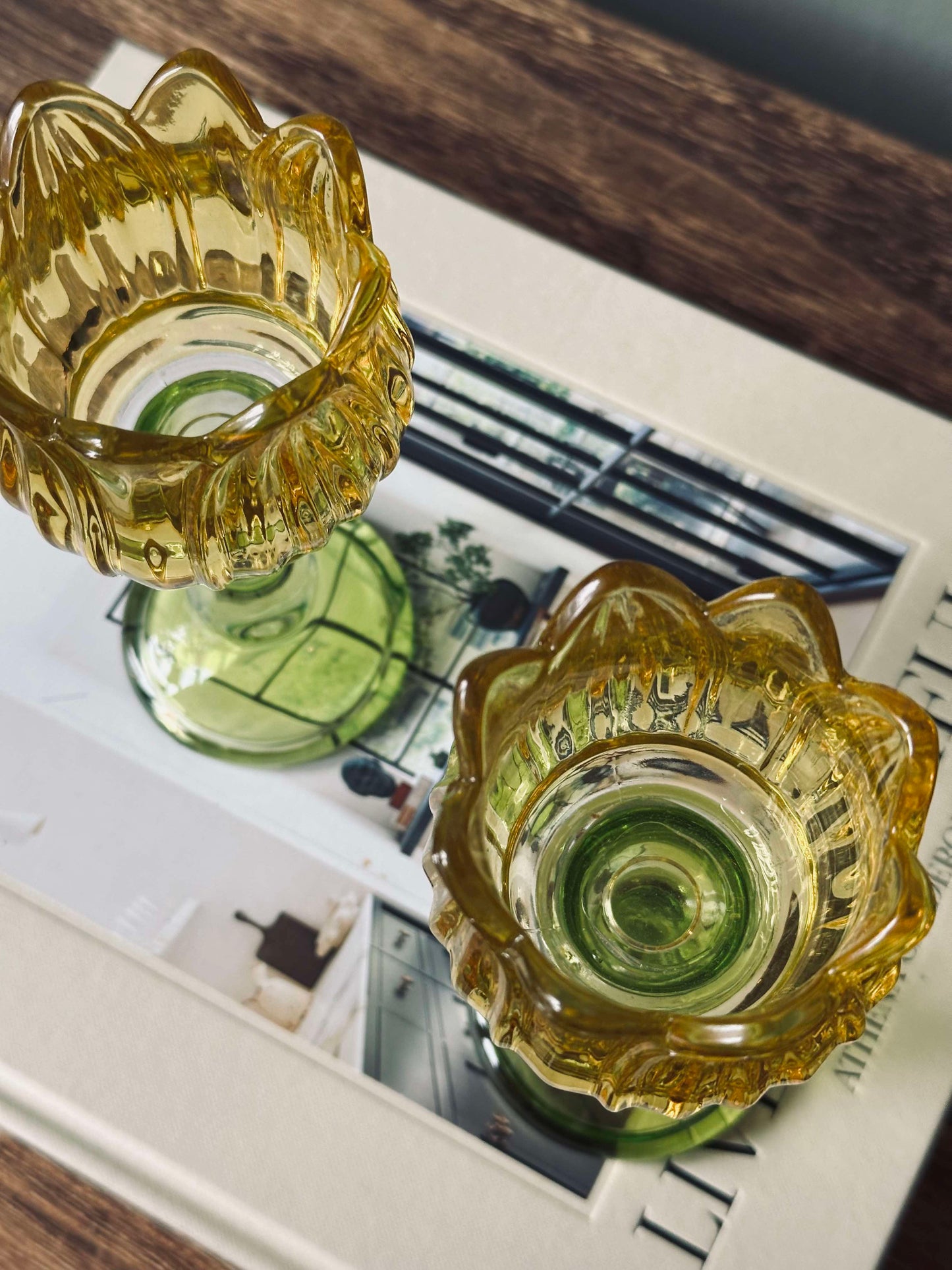 Lysestage til fyrfadslys- Flower