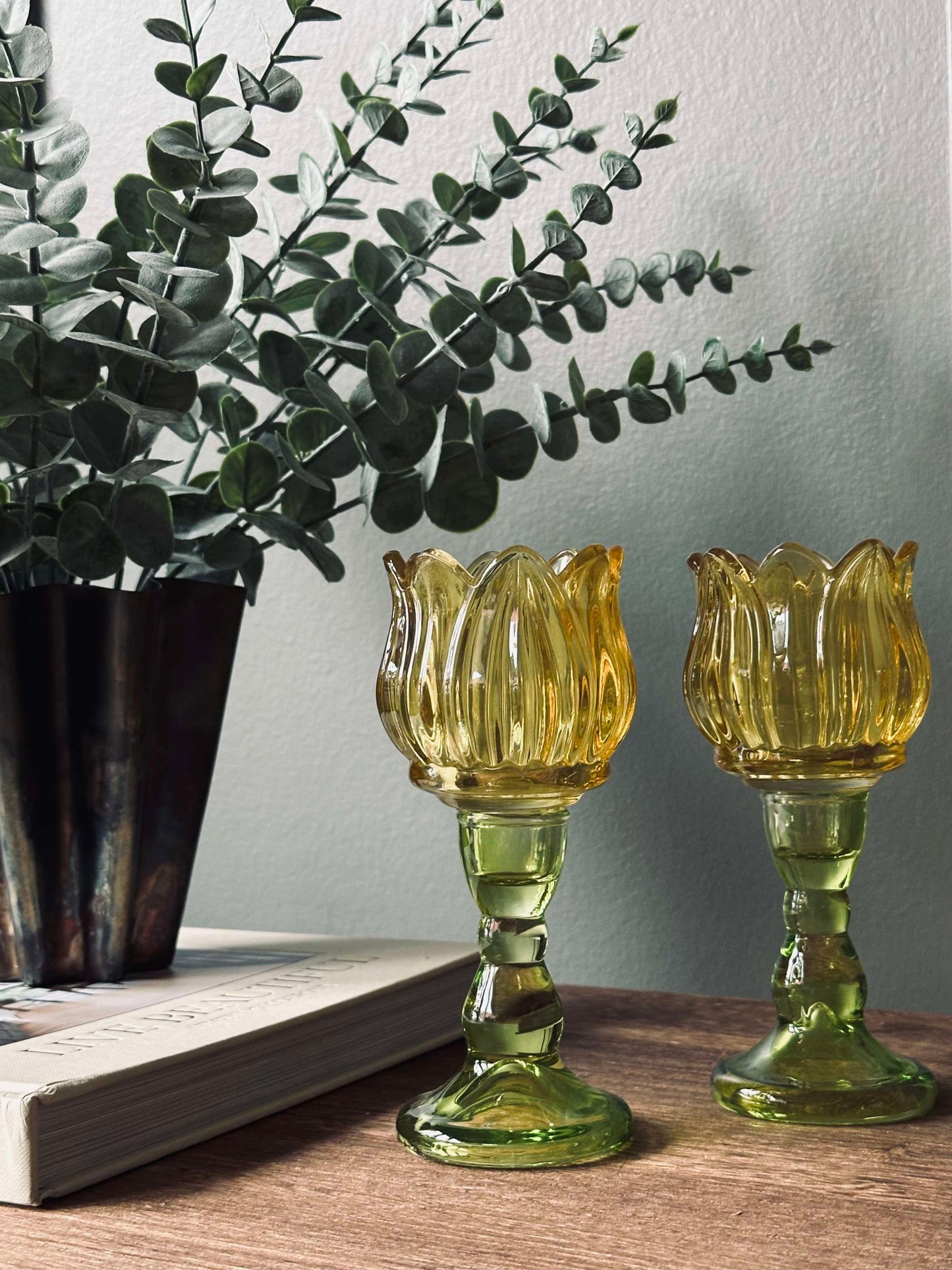 Lysestage til fyrfadslys- Flower