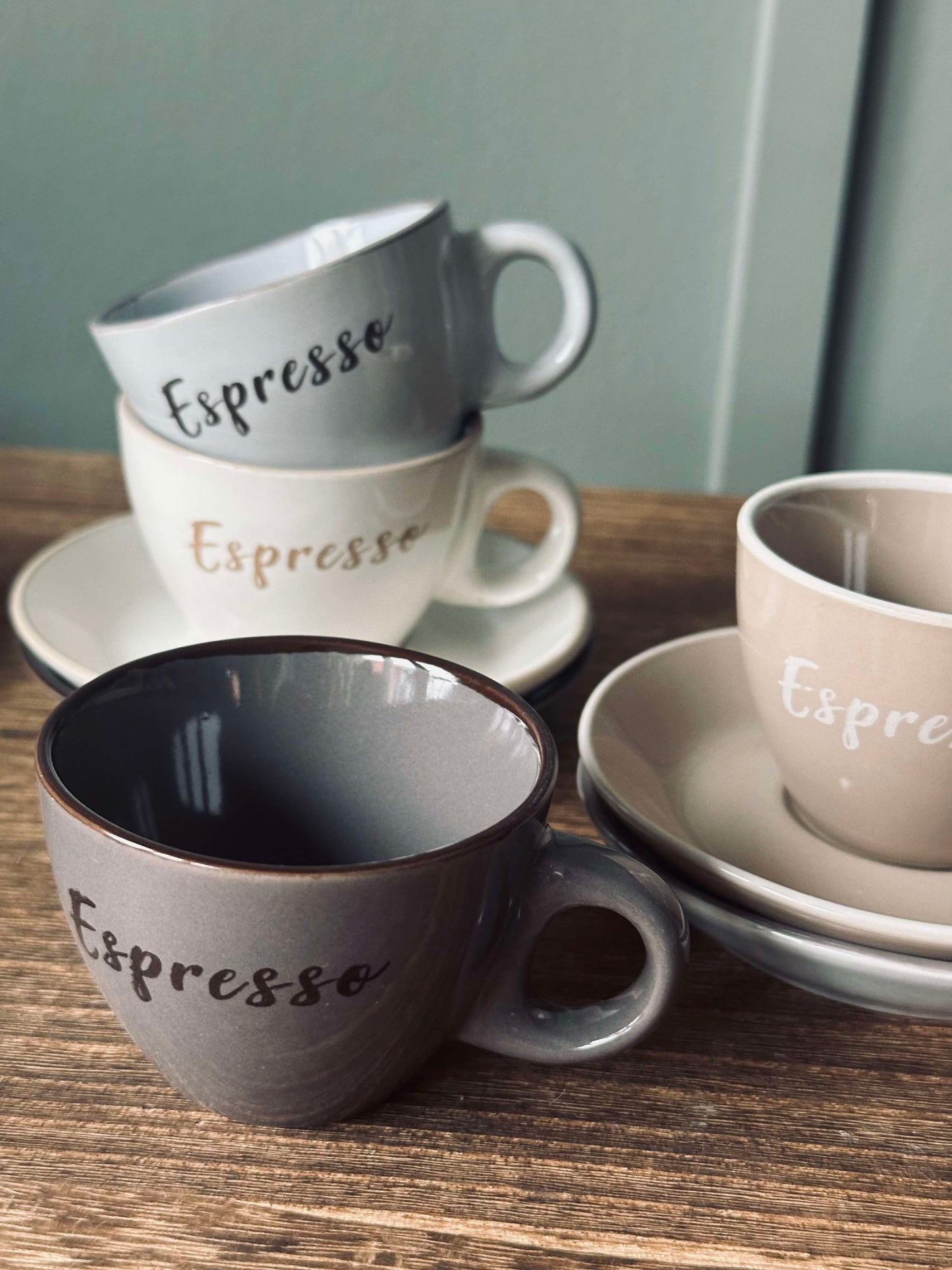 Kop m. underkop Espresso 100 ml. - 4 stk