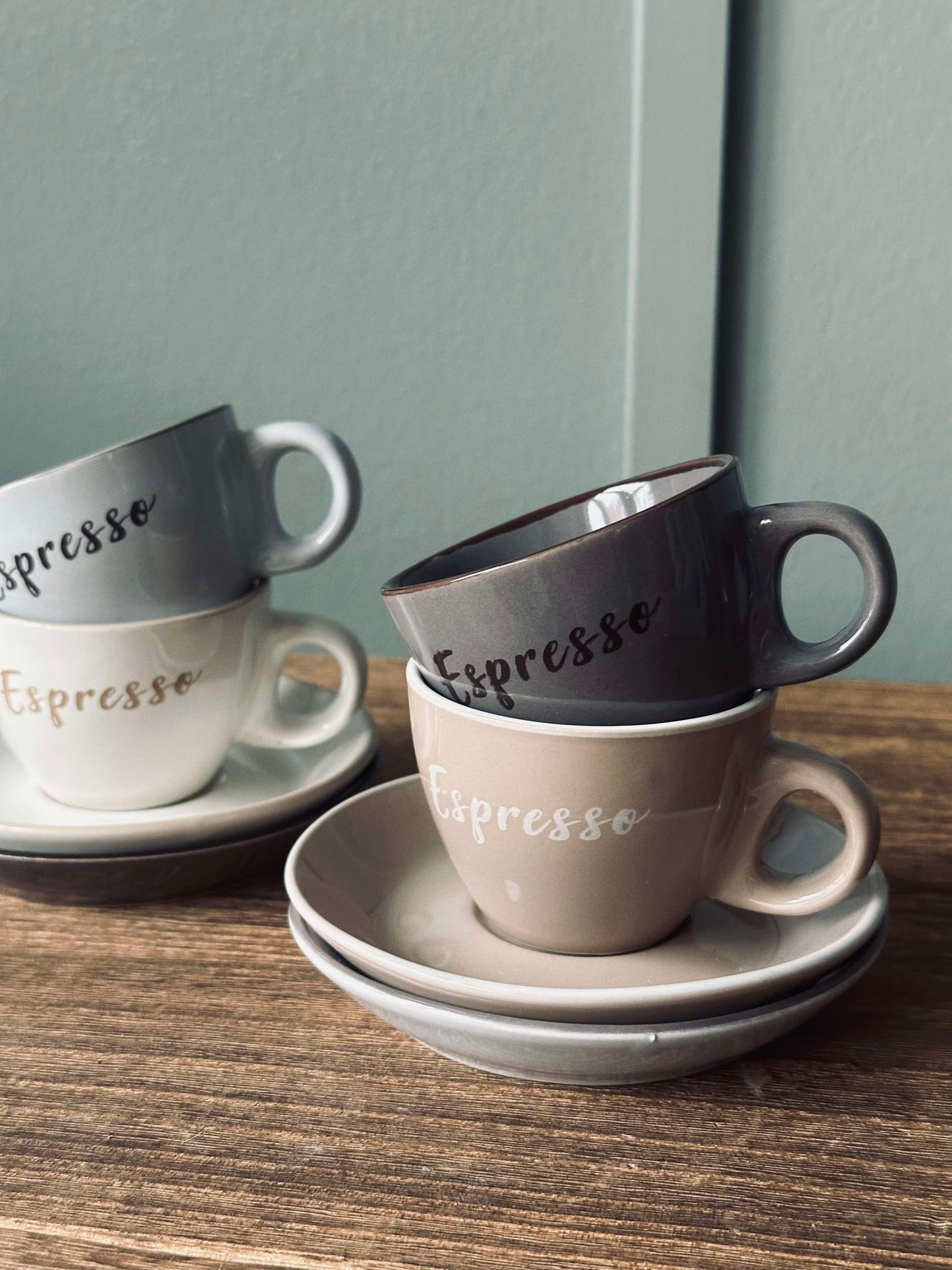 Kop m. underkop Espresso 100 ml. - 4 stk