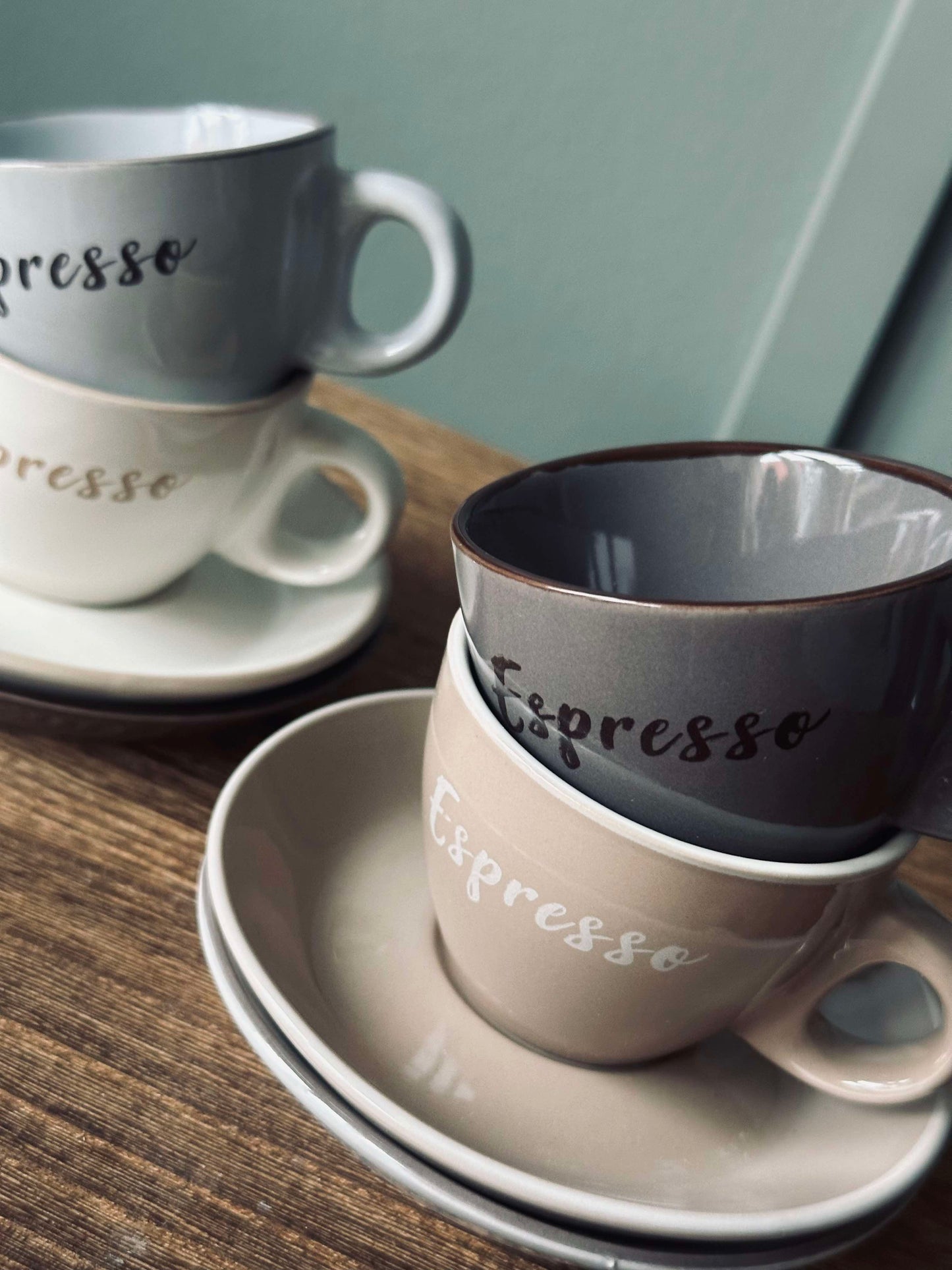 Kop m. underkop Espresso 100 ml. - 4 stk