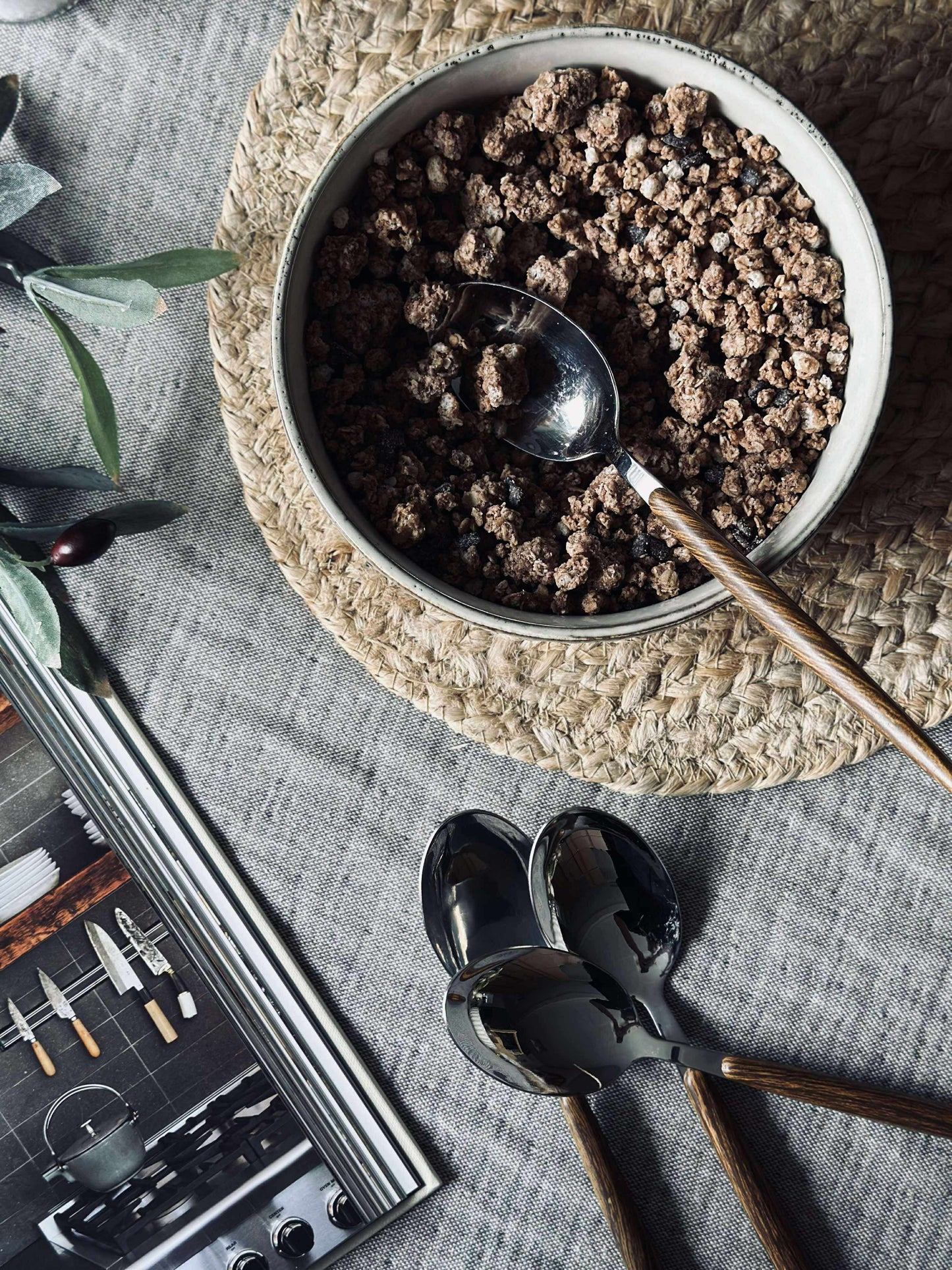 Skål VIGA strib stentøj - Sand 16cm