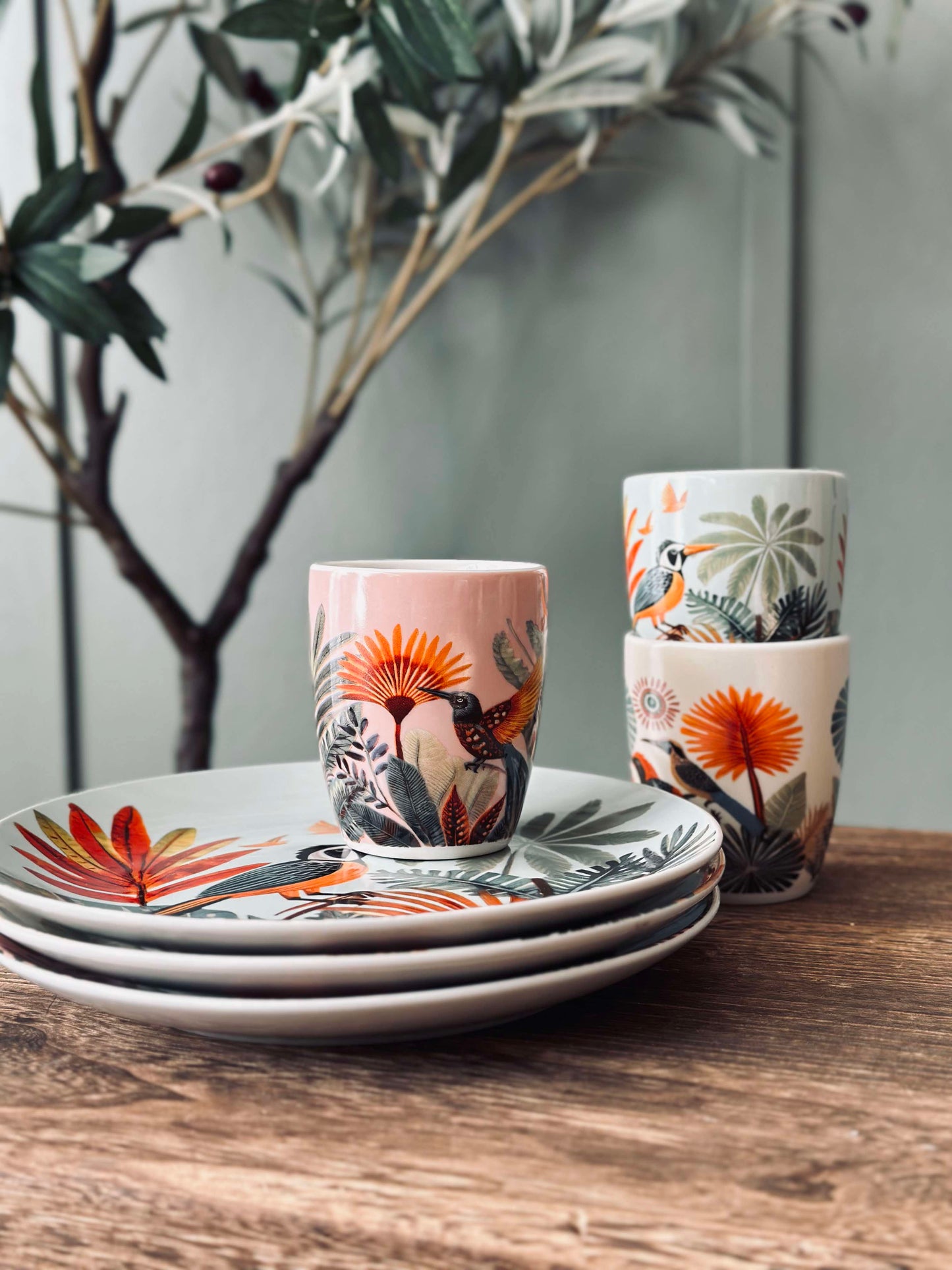 Tallerken 20cm - Boho mix